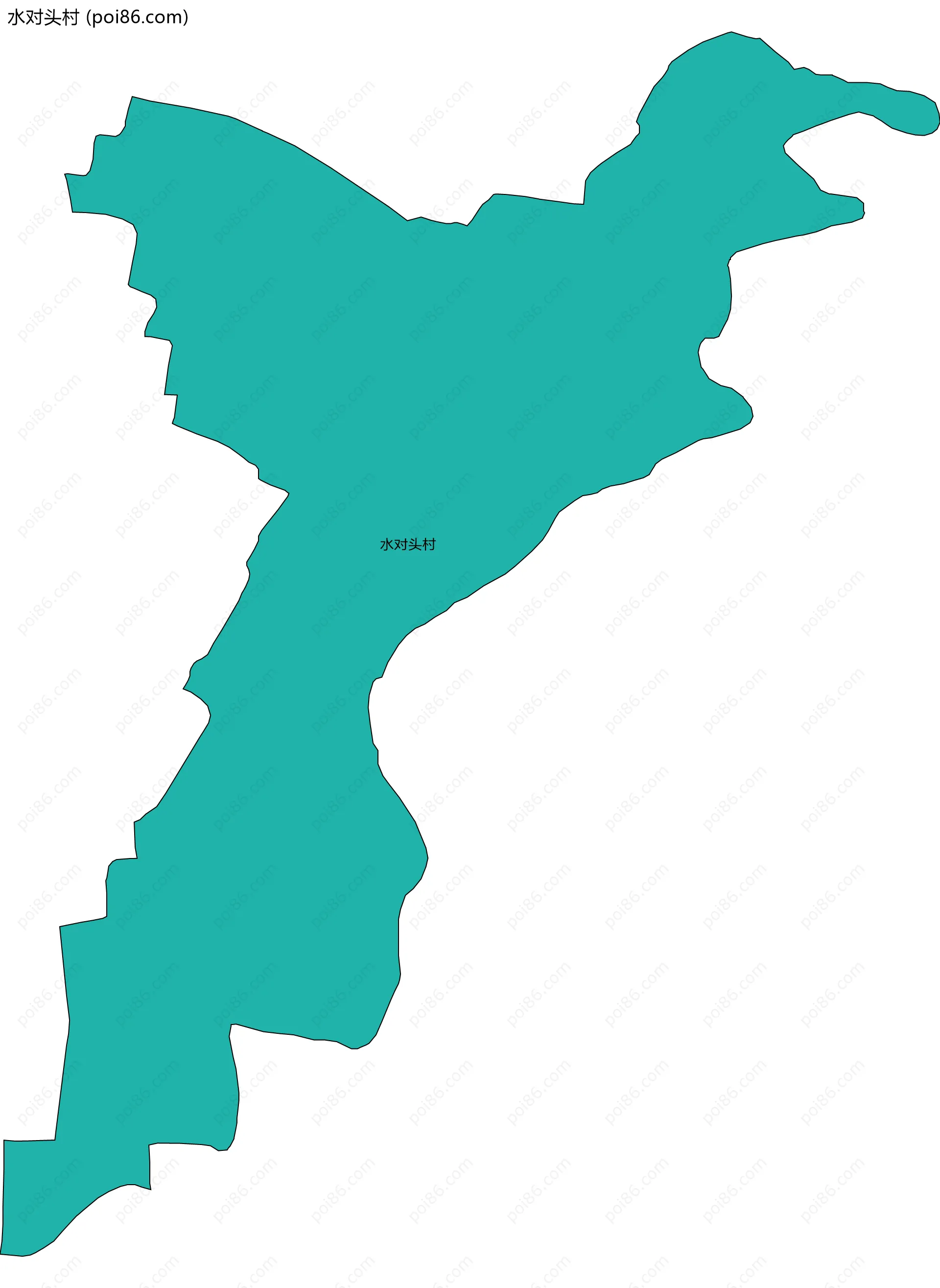 水对头村边界地图