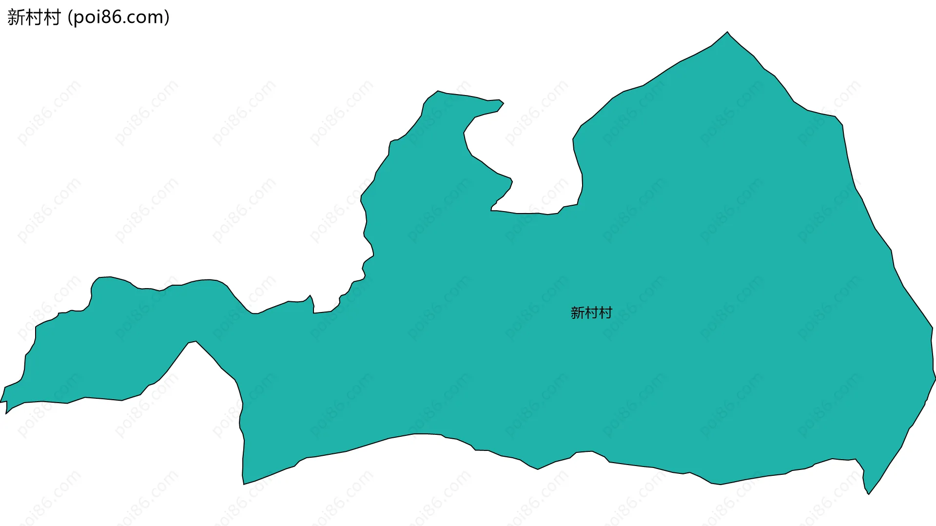 新村村边界地图