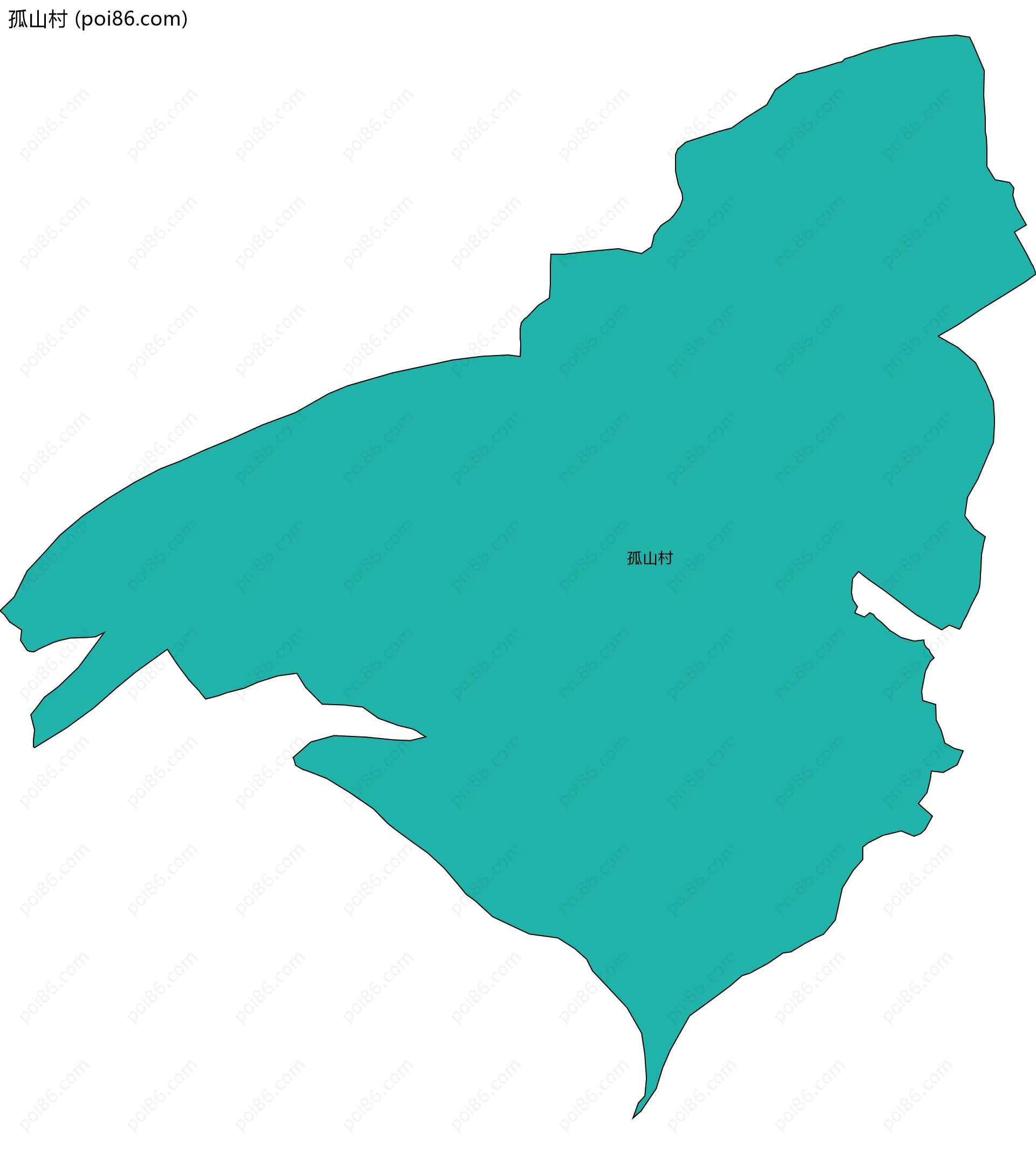 孤山村边界地图