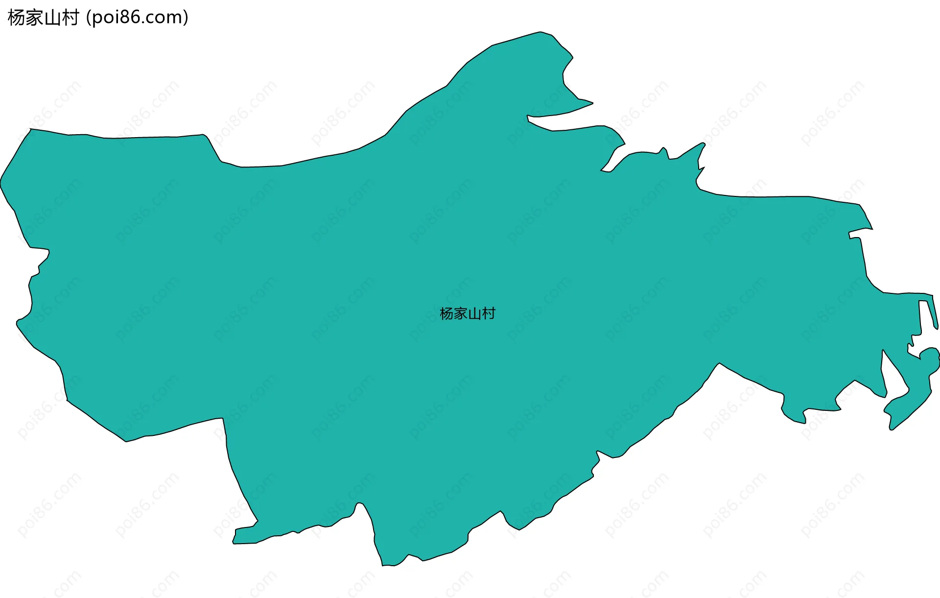 杨家山村边界地图