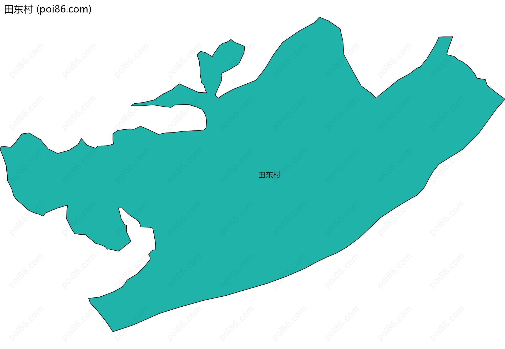 田东村边界地图