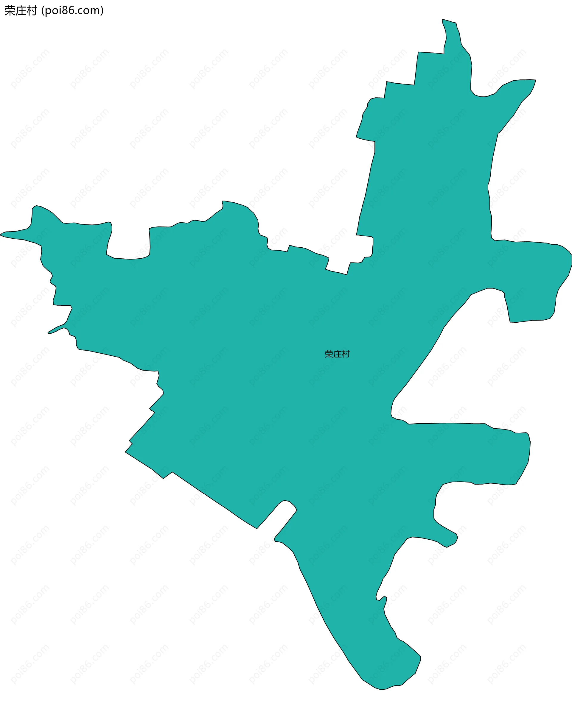 荣庄村边界地图