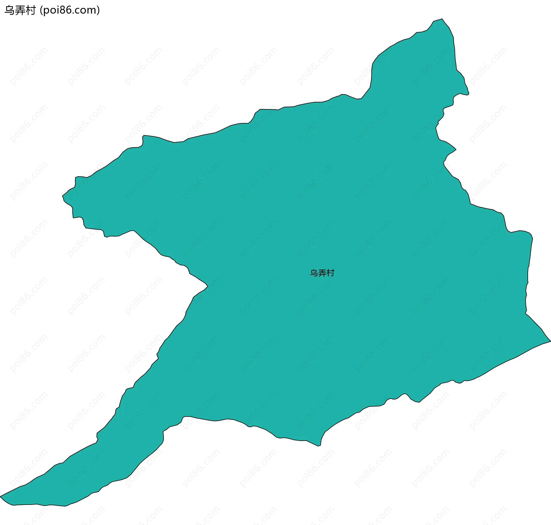 乌弄村边界地图