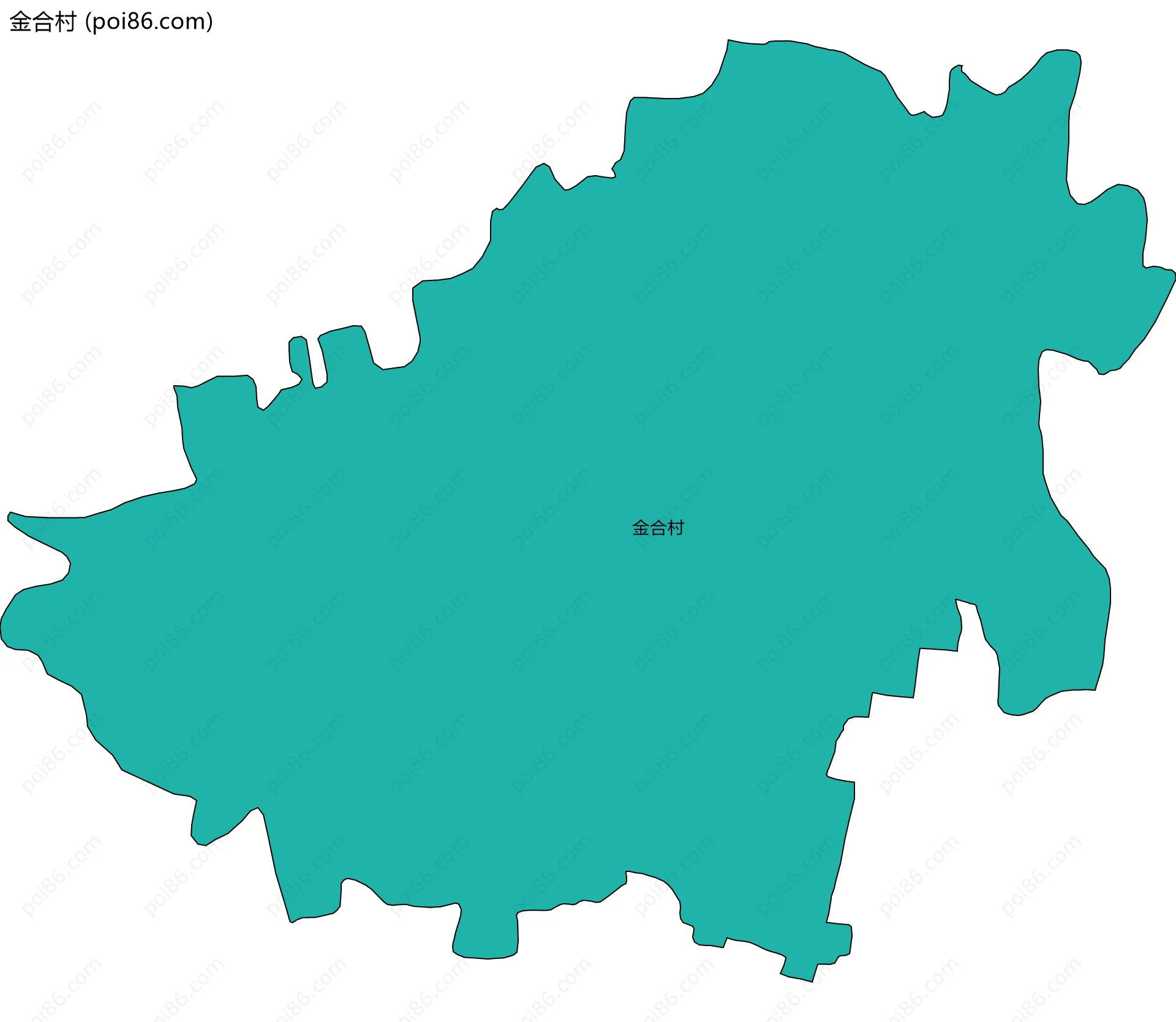 金合村边界地图