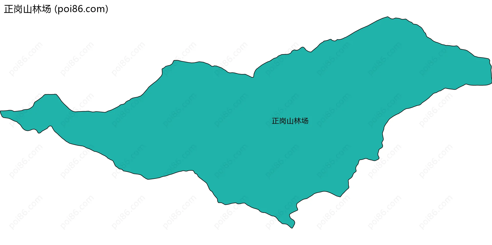 正岗山林场边界地图