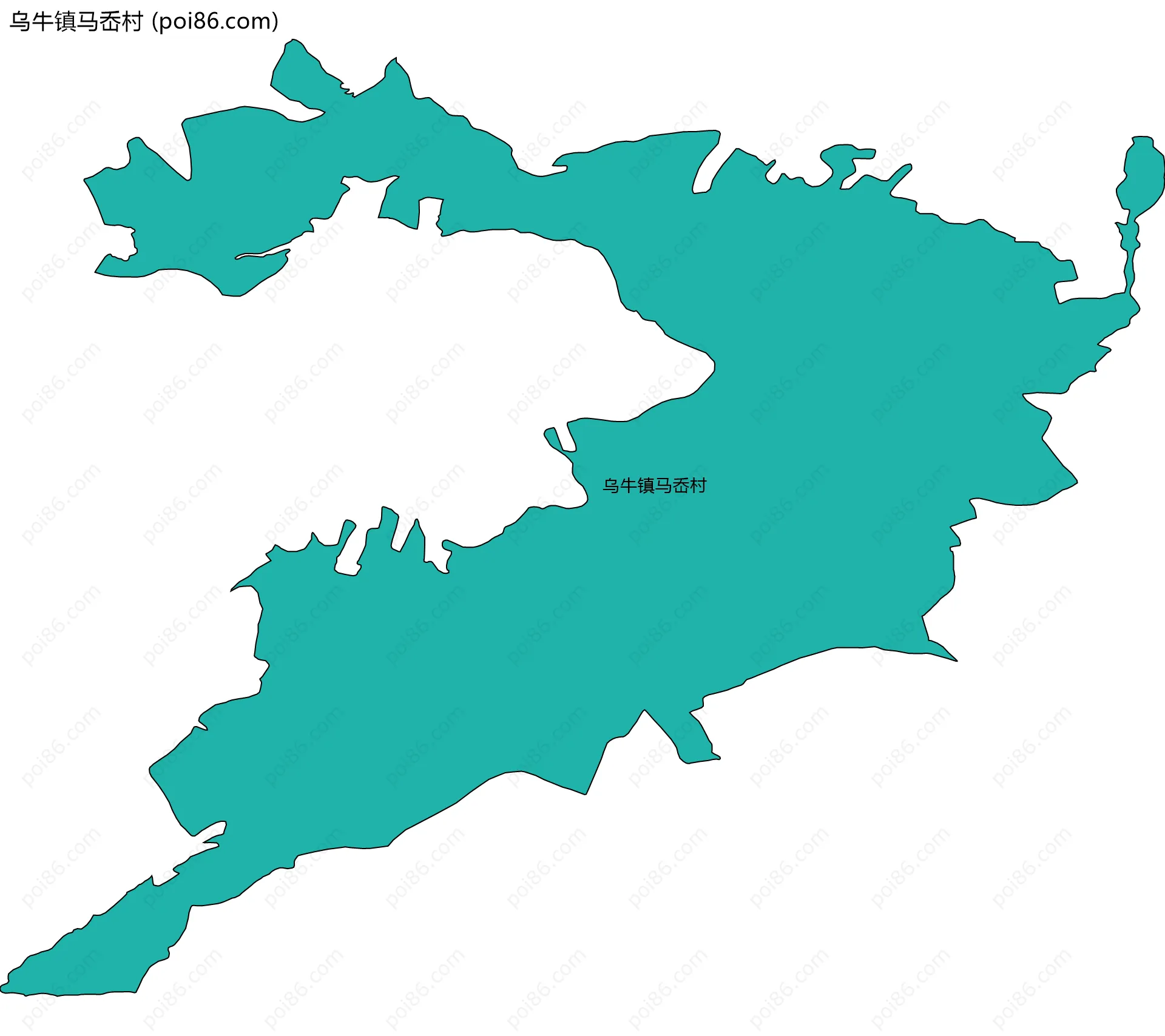 乌牛镇马岙村边界地图