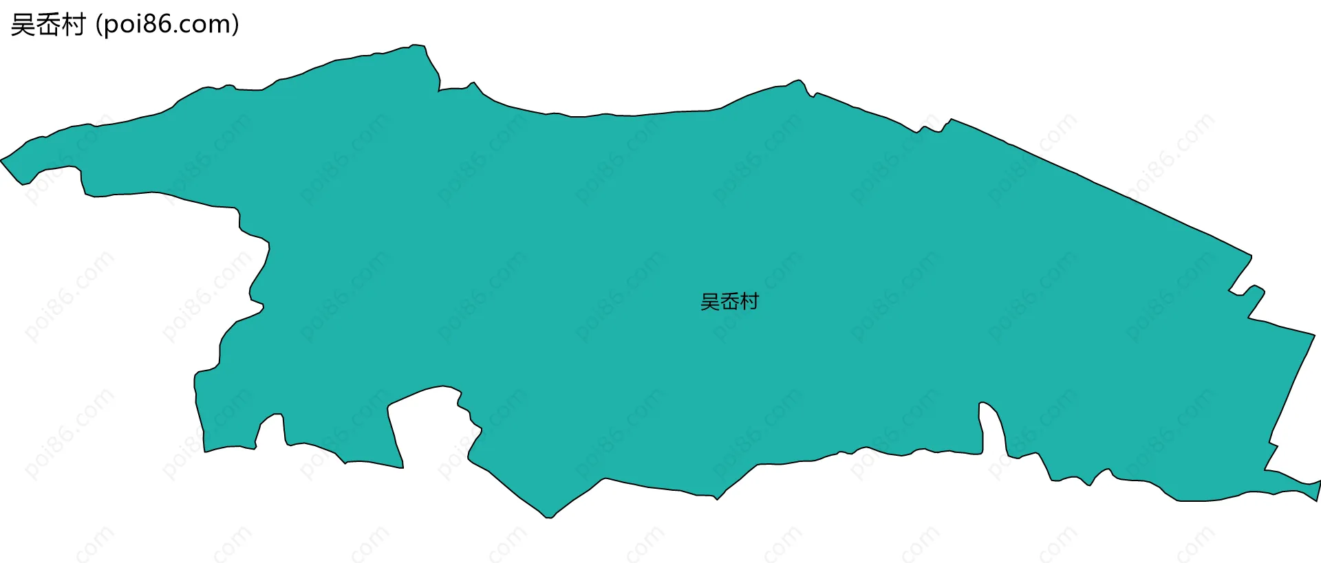 吴岙村边界地图