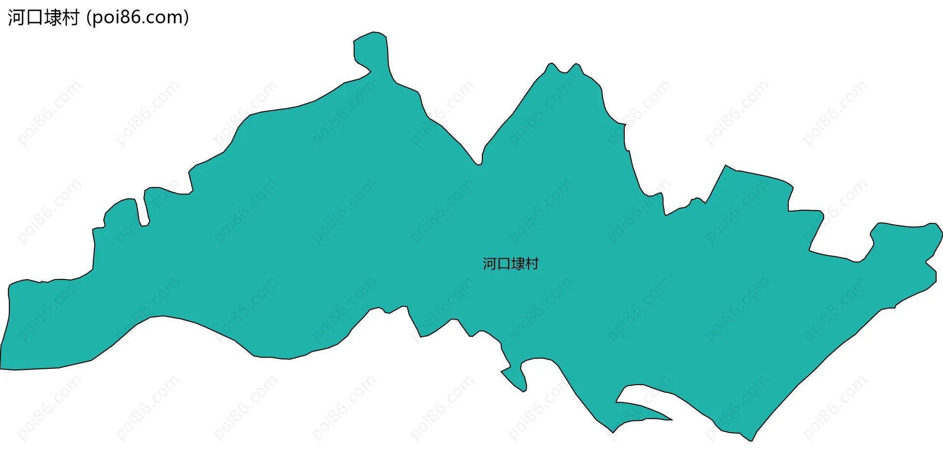 河口埭村边界地图