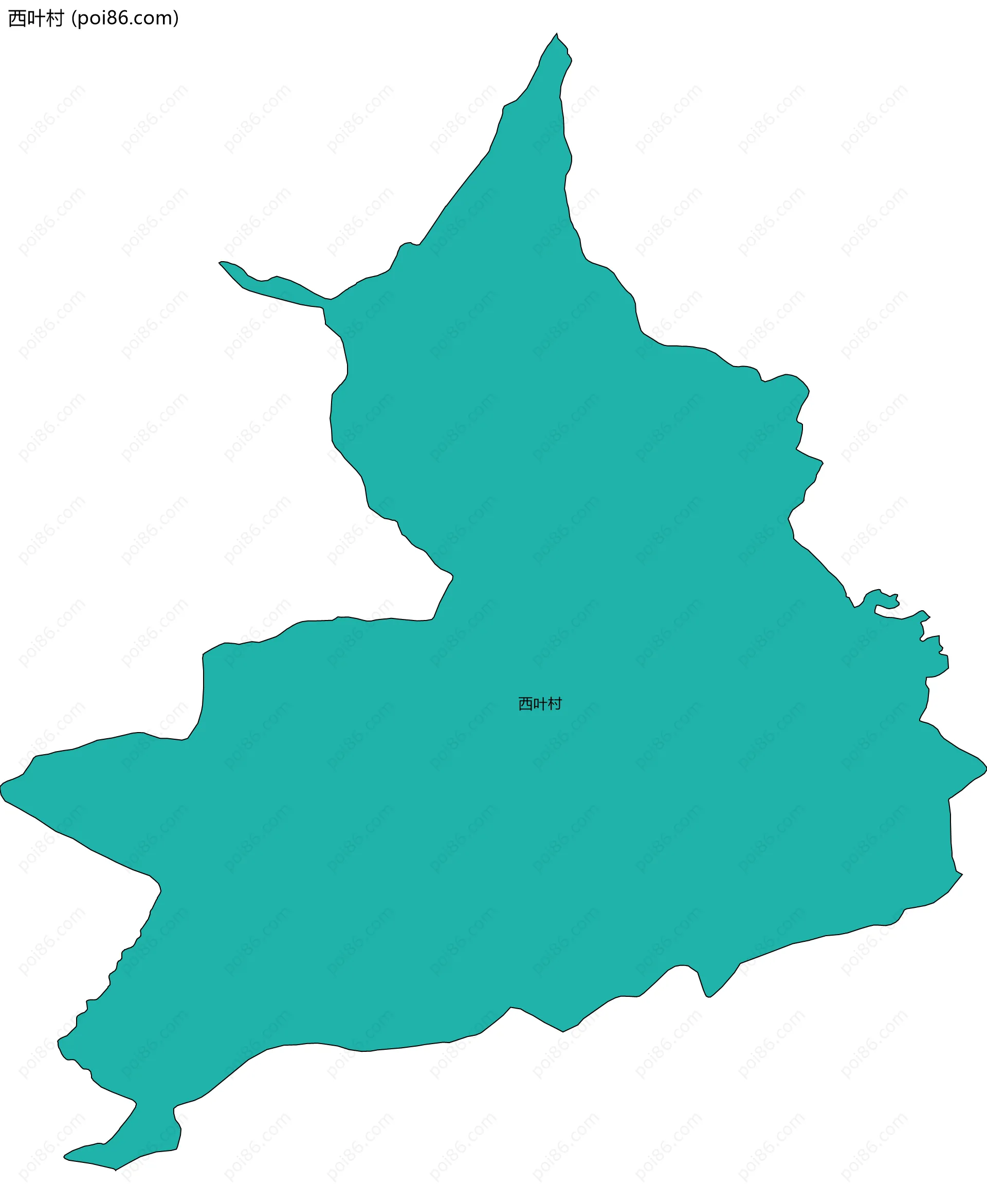 西叶村边界地图