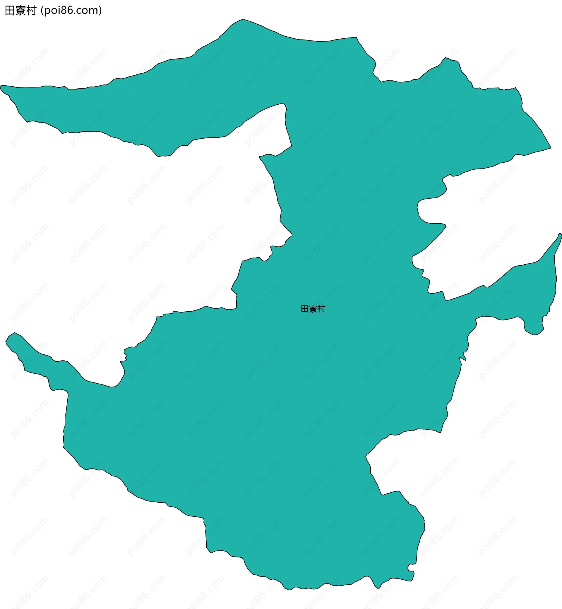 田寮村边界地图