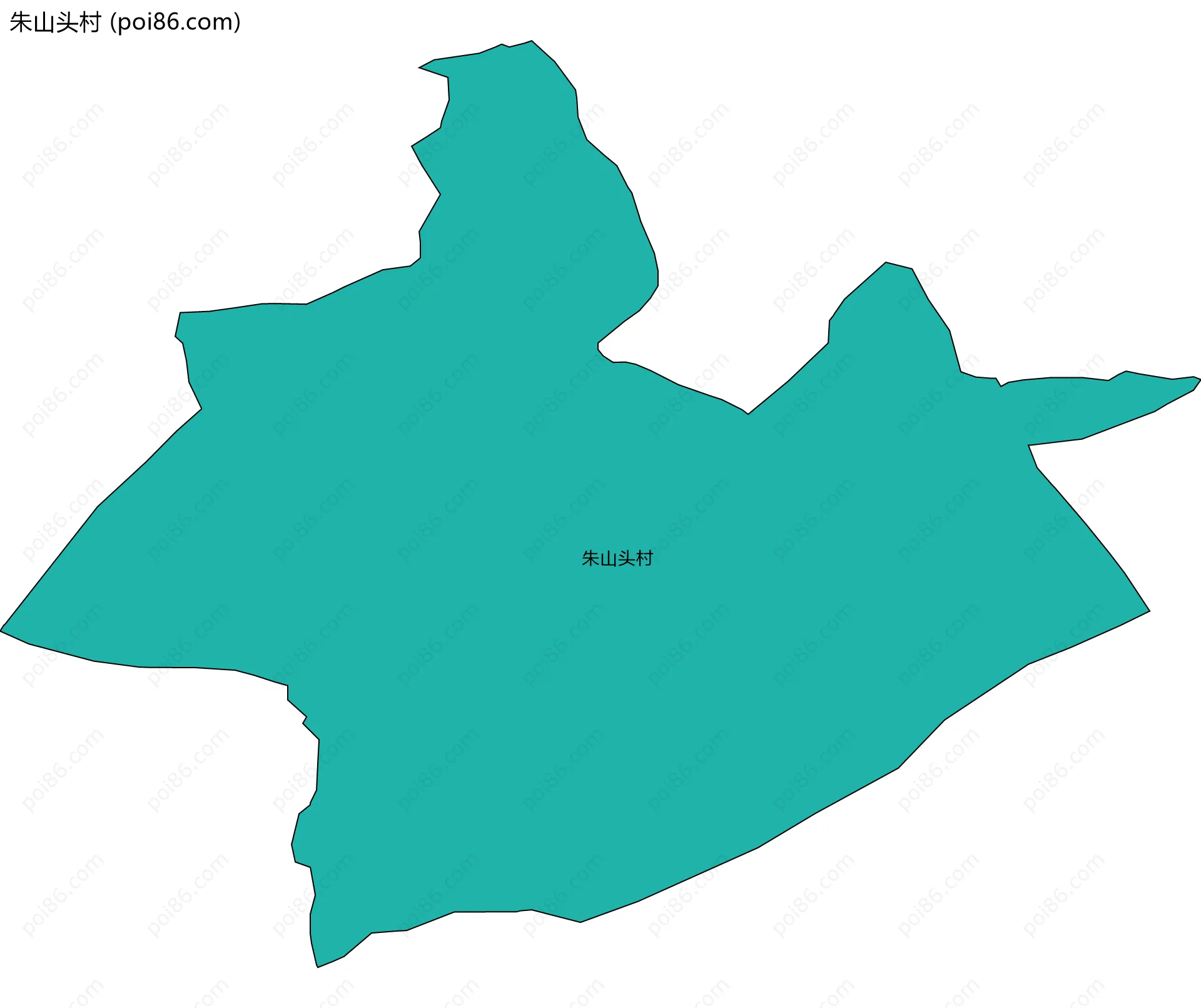 朱山头村边界地图