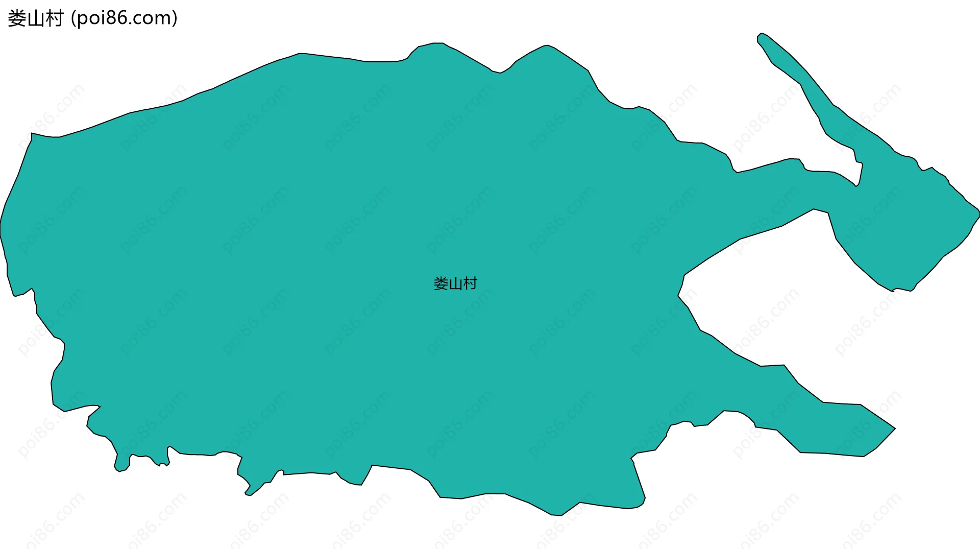 娄山村边界地图