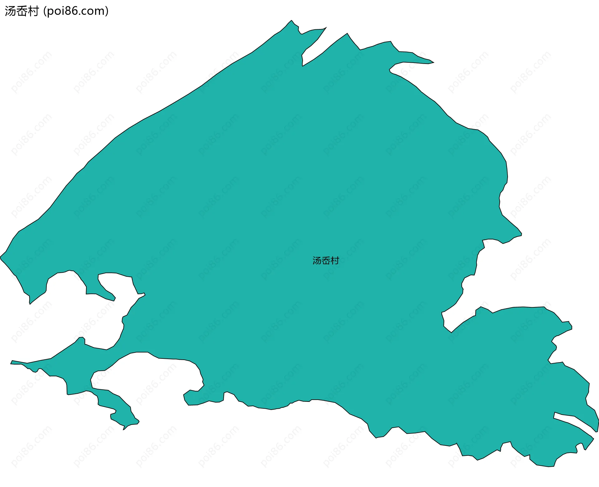 汤岙村边界地图