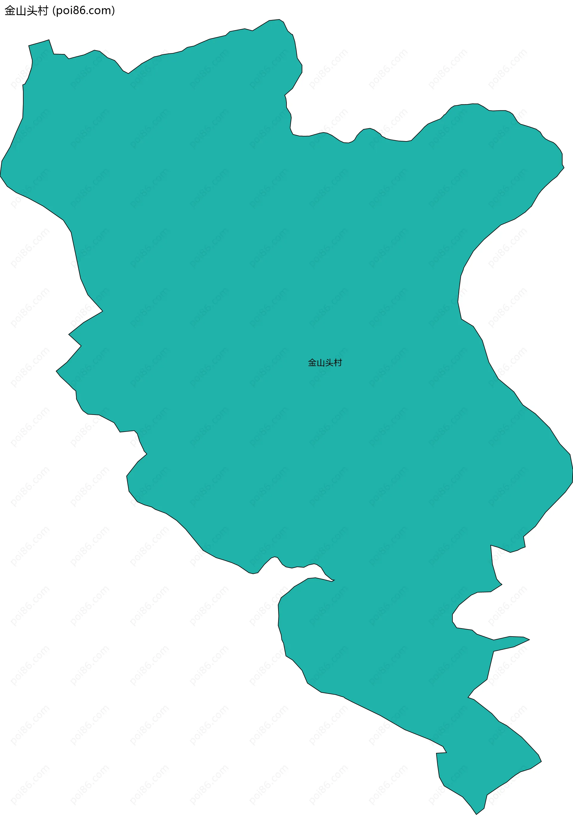 金山头村边界地图