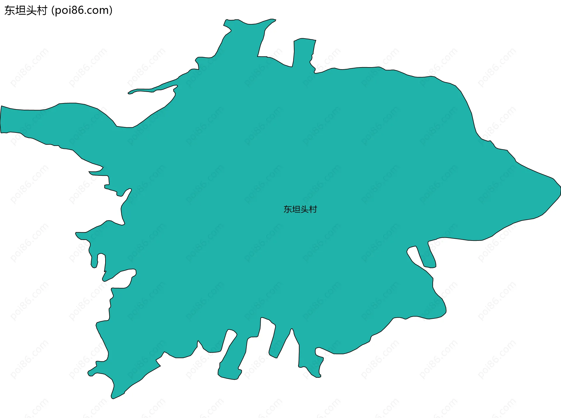 东坦头村边界地图