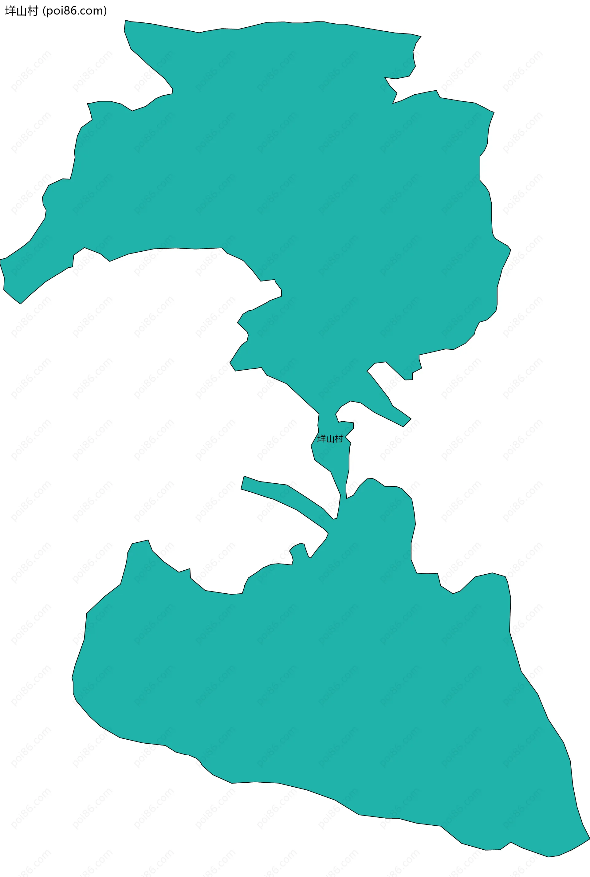 垟山村边界地图