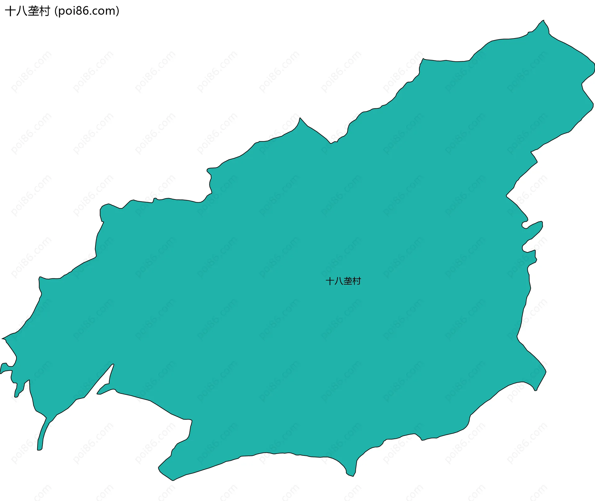 十八垄村边界地图