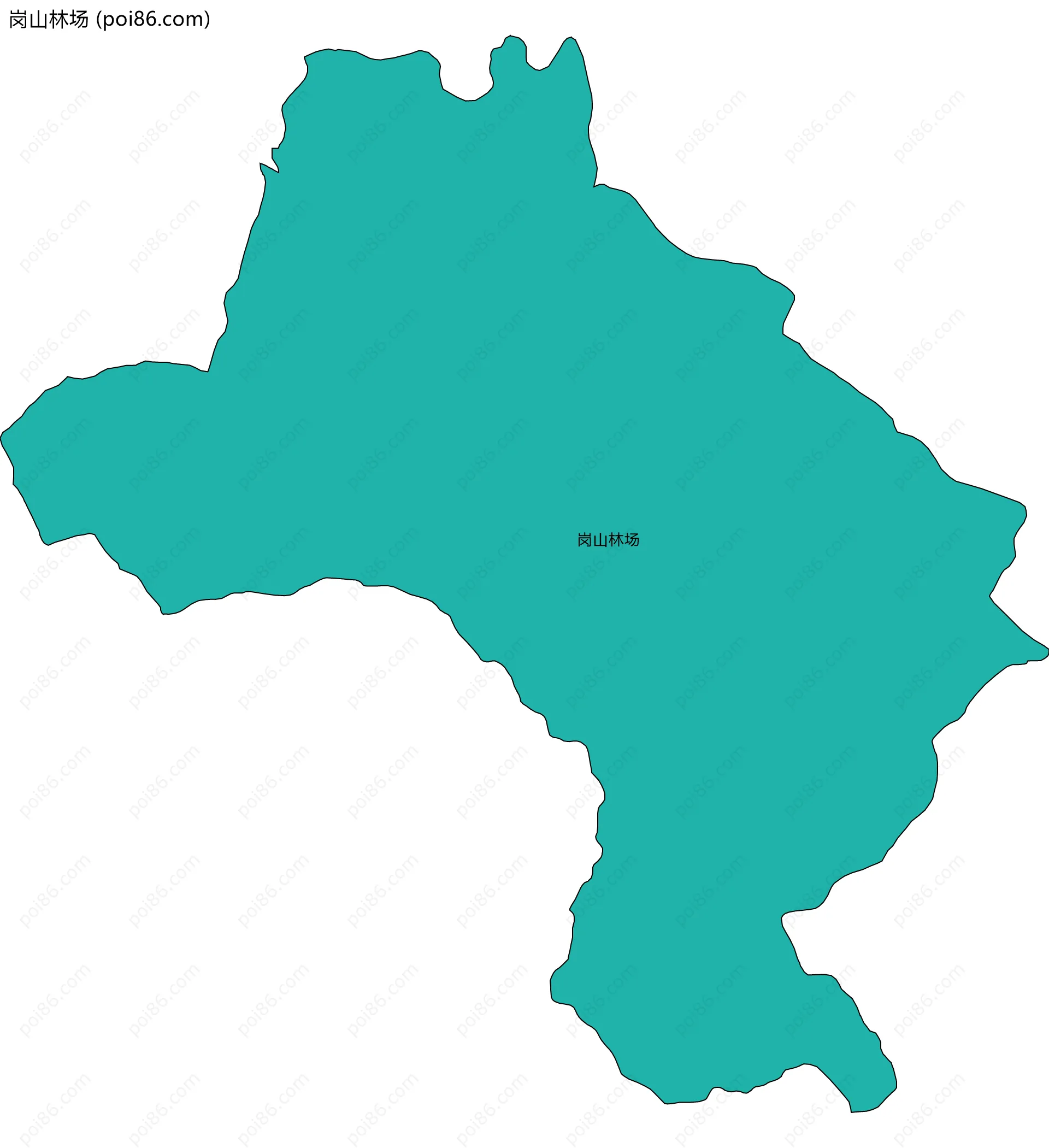 岗山林场边界地图