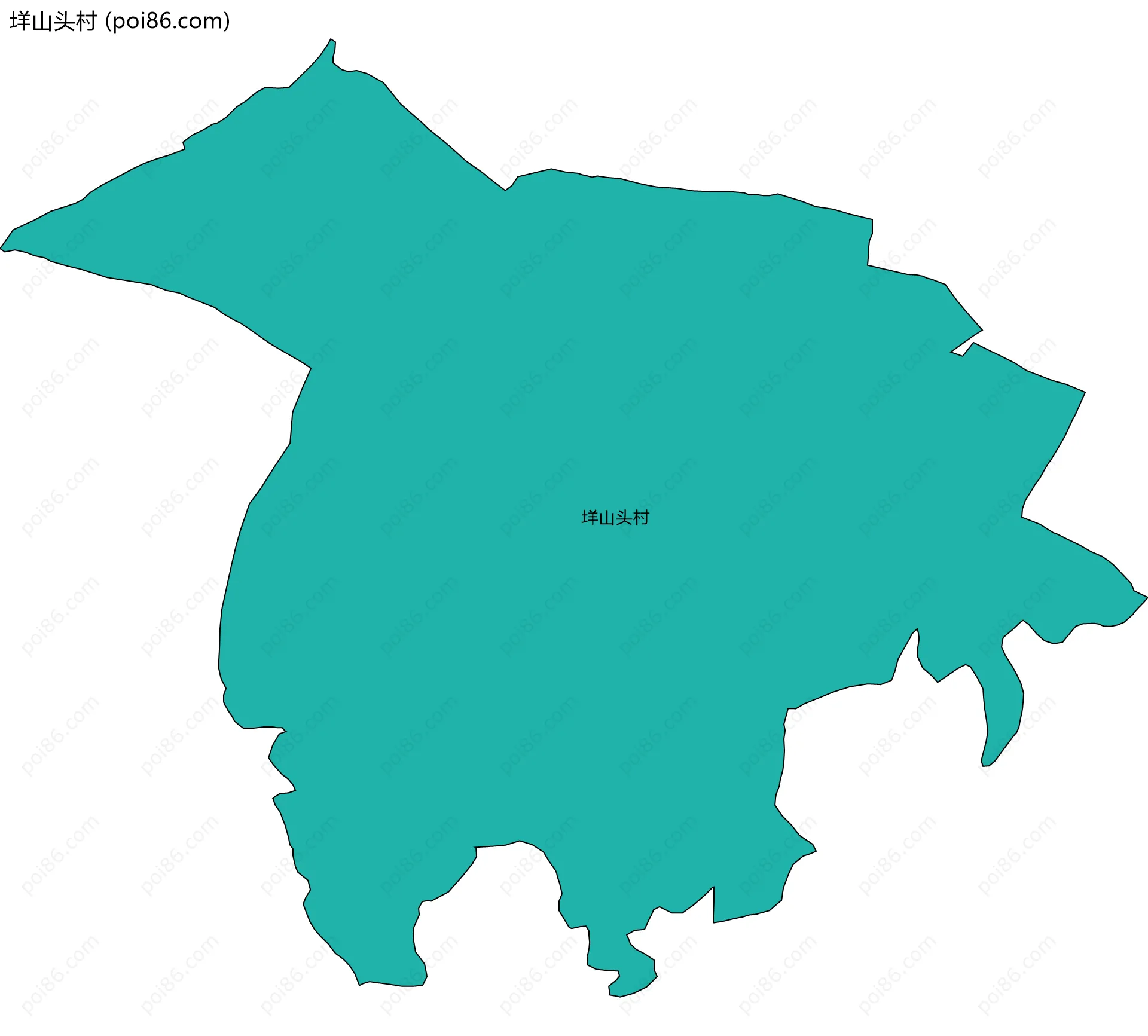 垟山头村边界地图