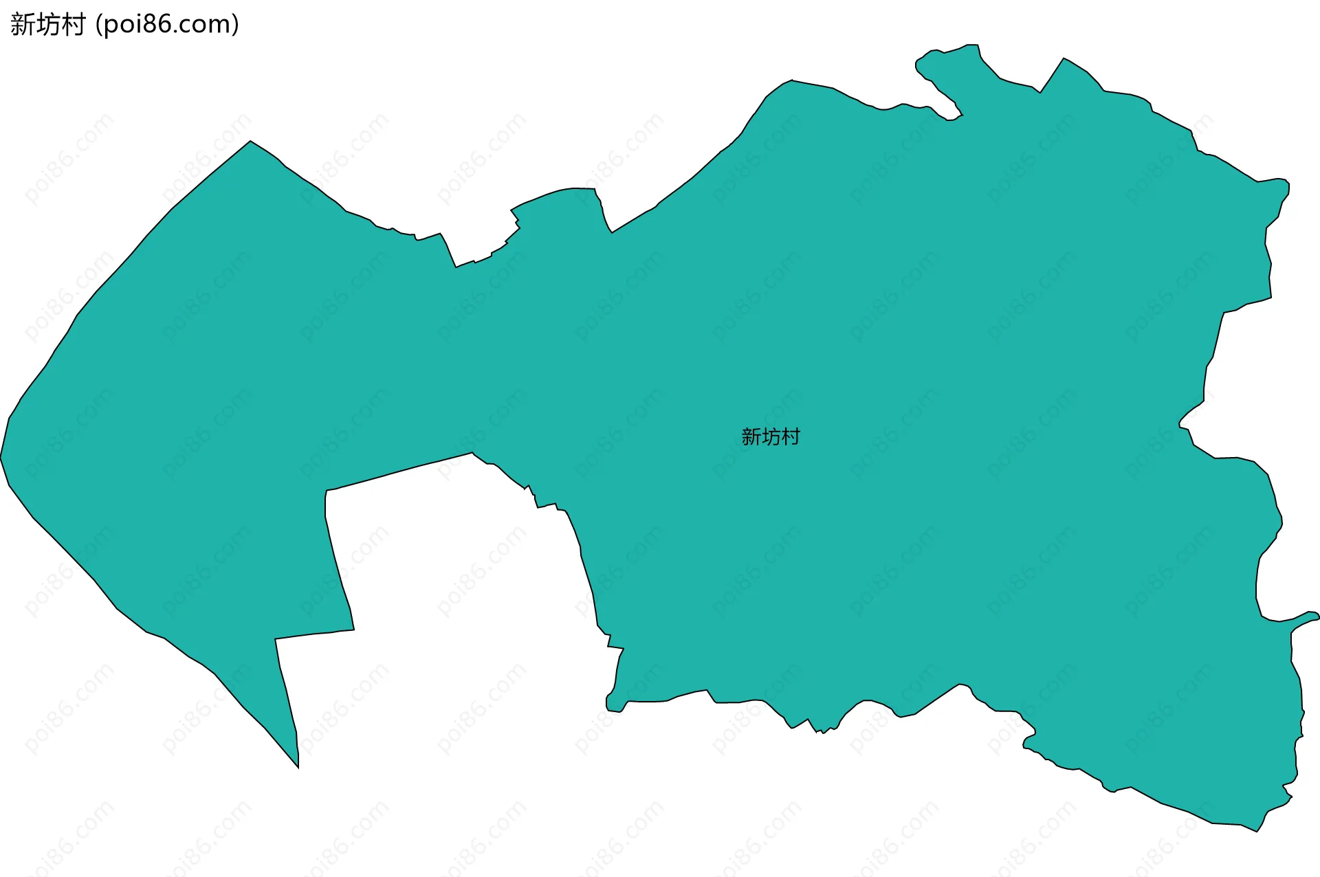 新坊村边界地图