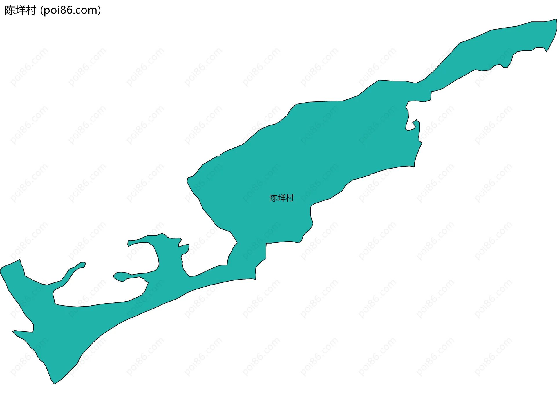 陈垟村边界地图