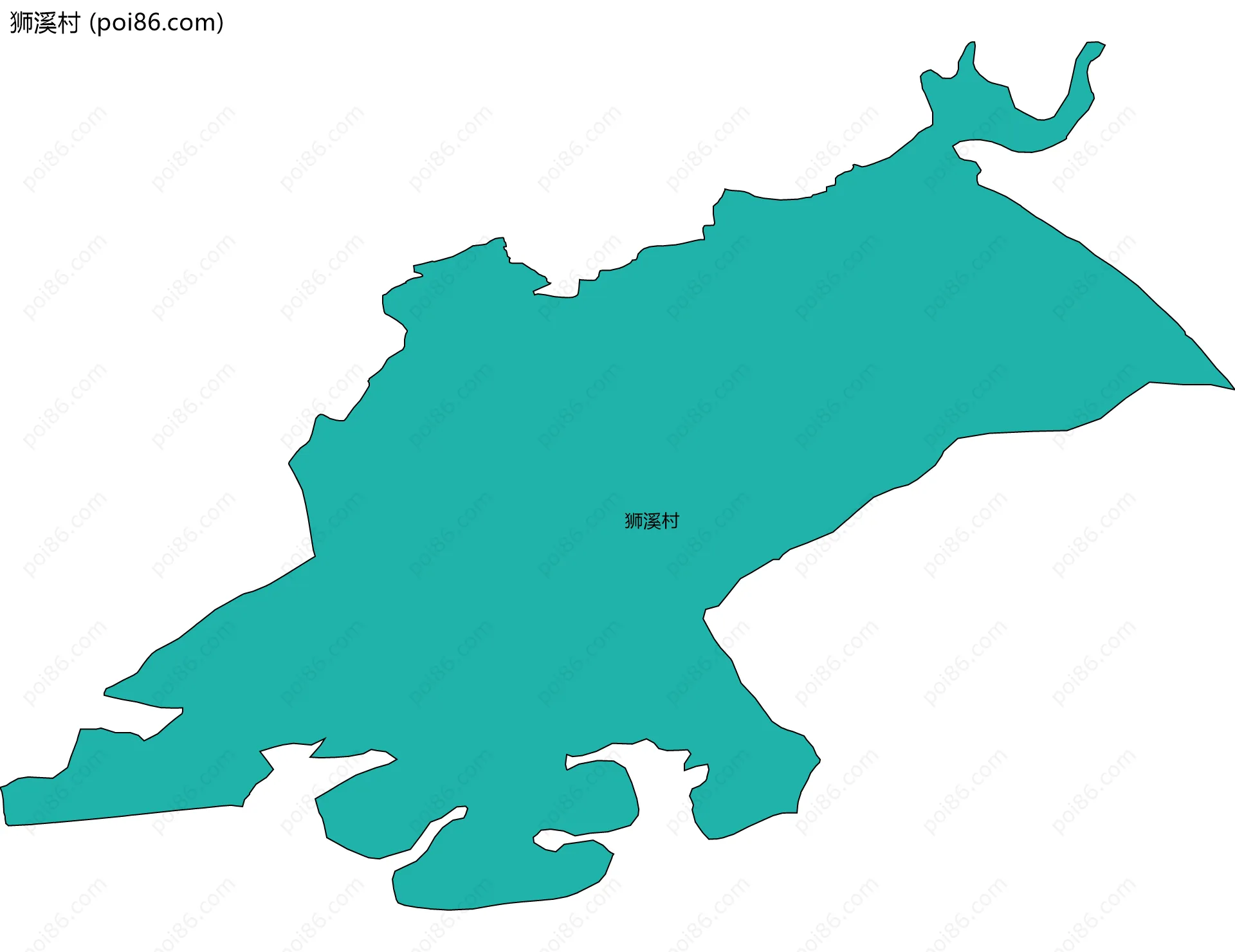 狮溪村边界地图