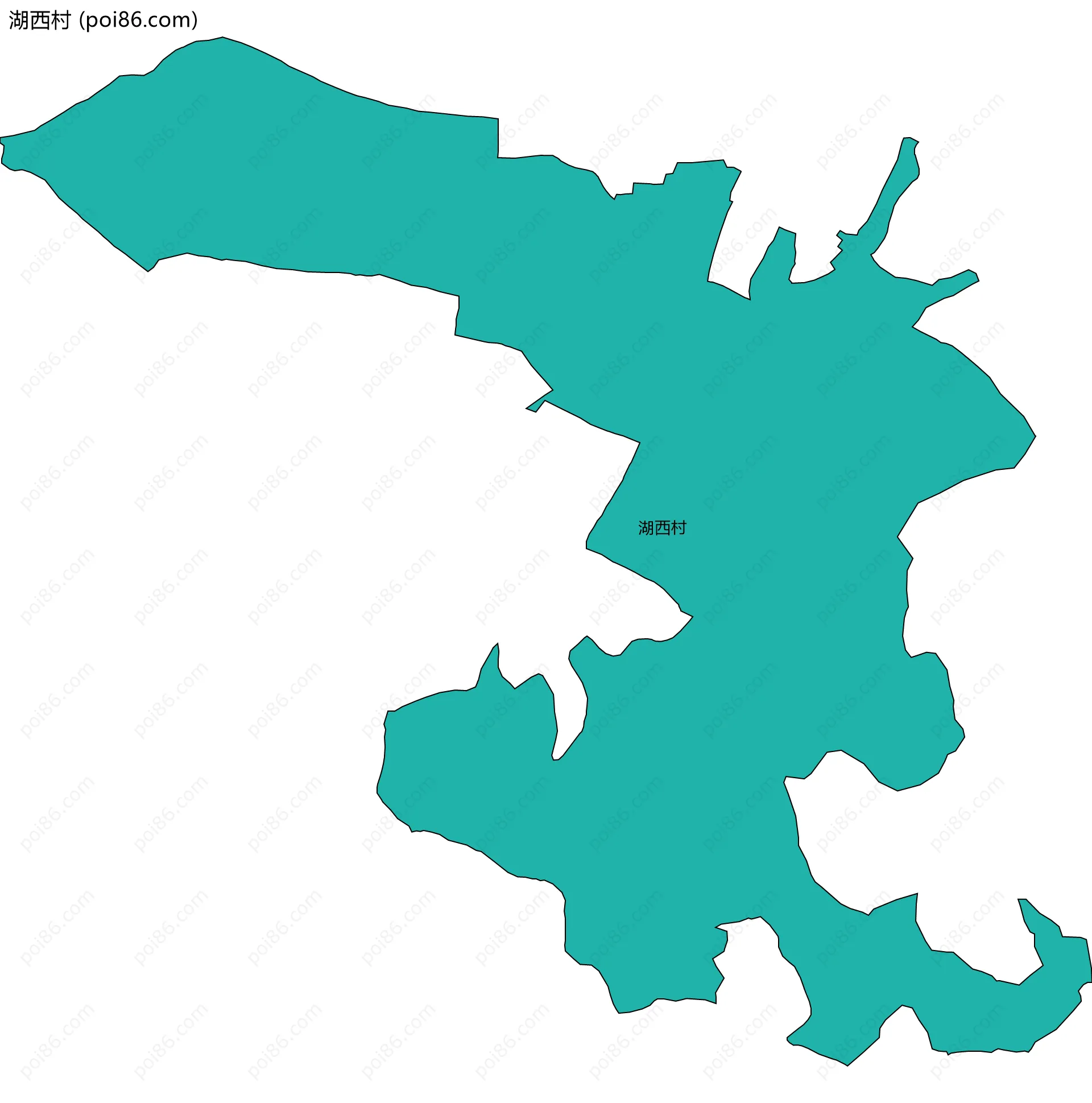 湖西村边界地图