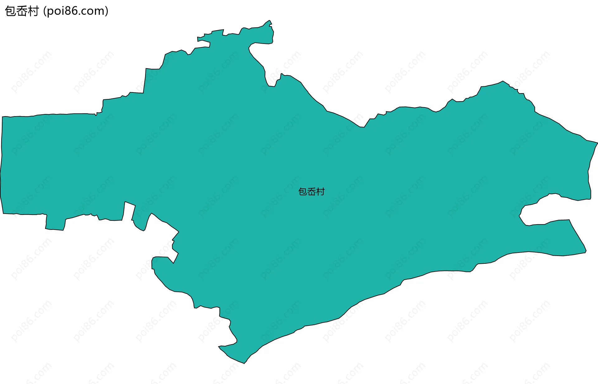 包岙村边界地图