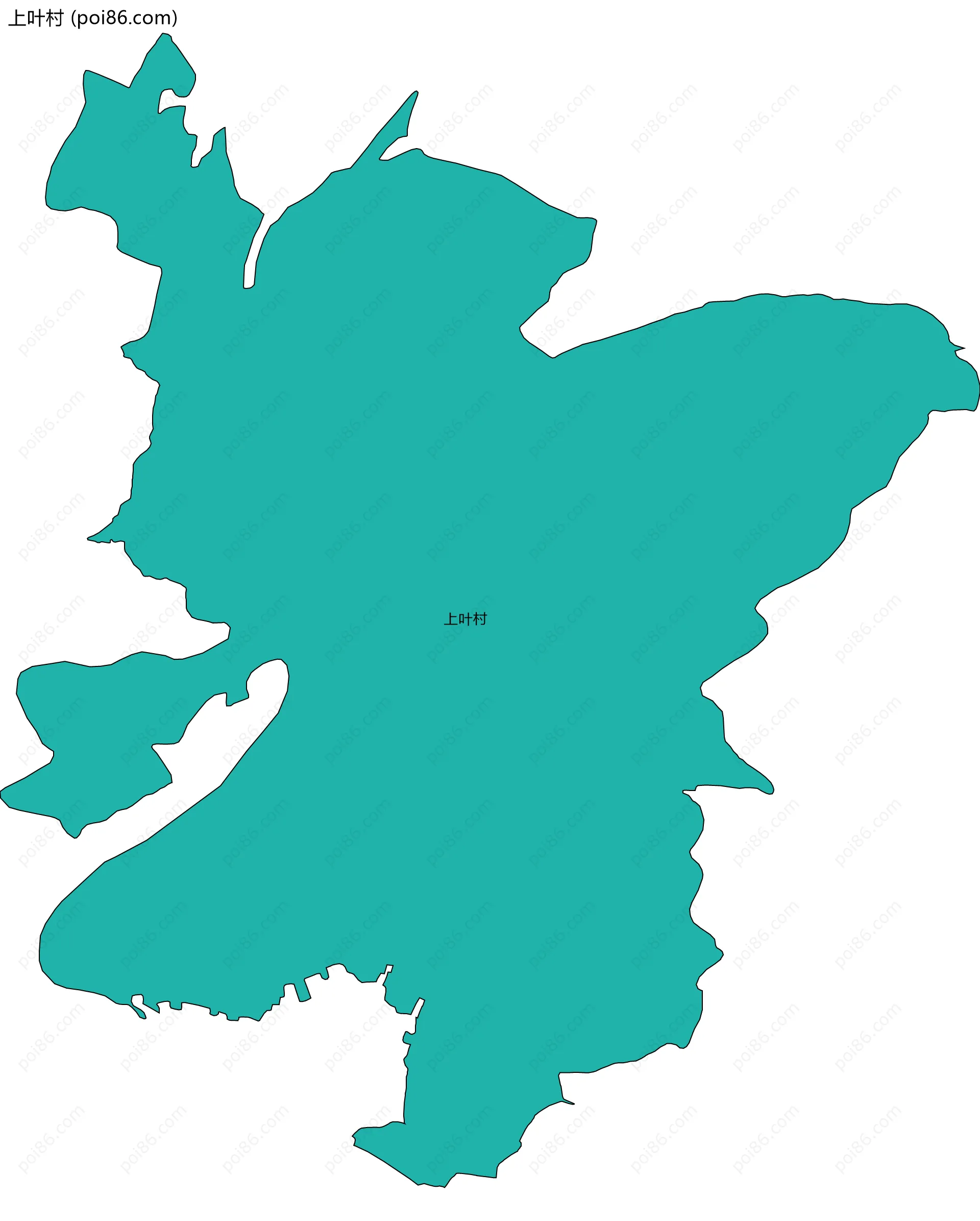 上叶村边界地图