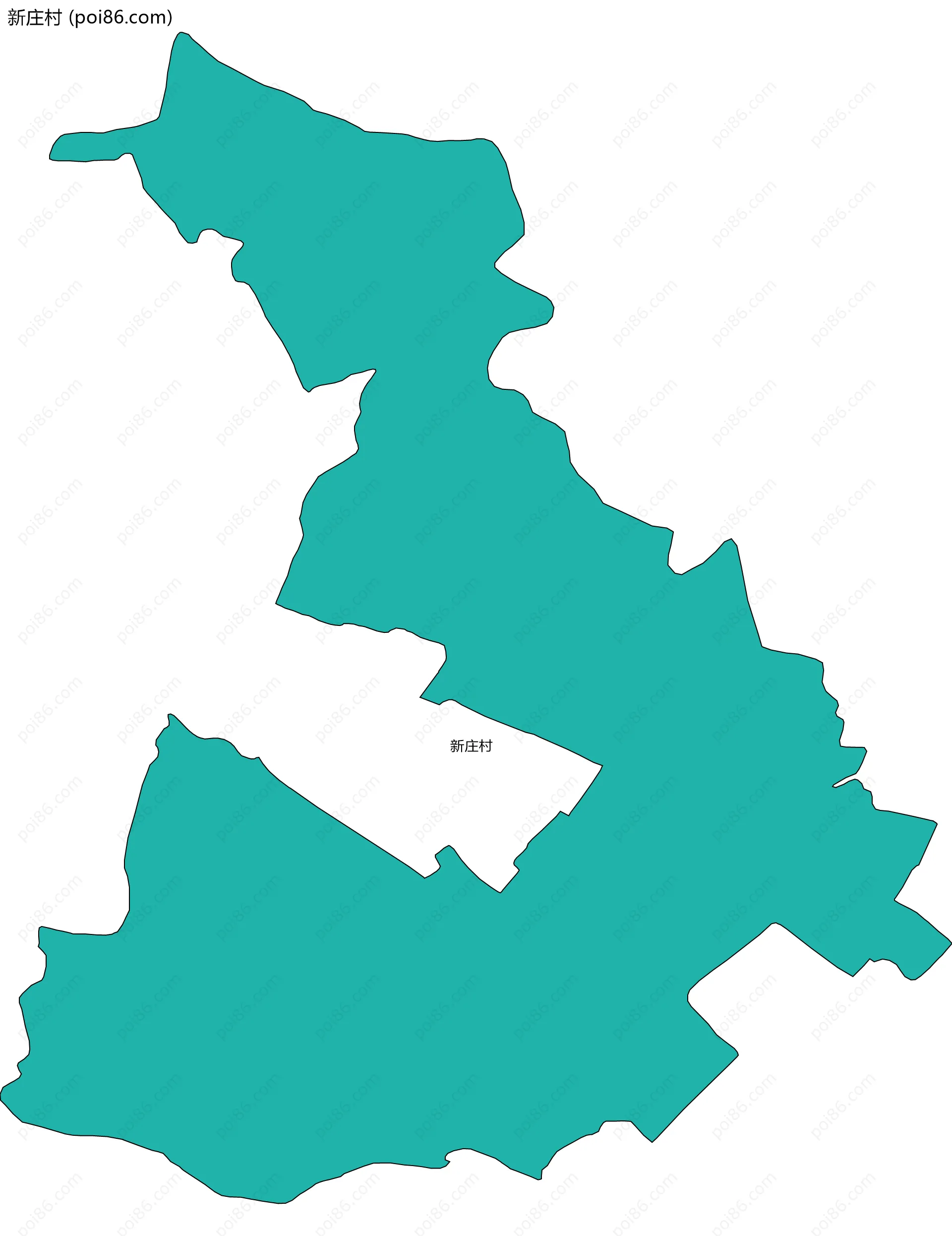 新庄村边界地图