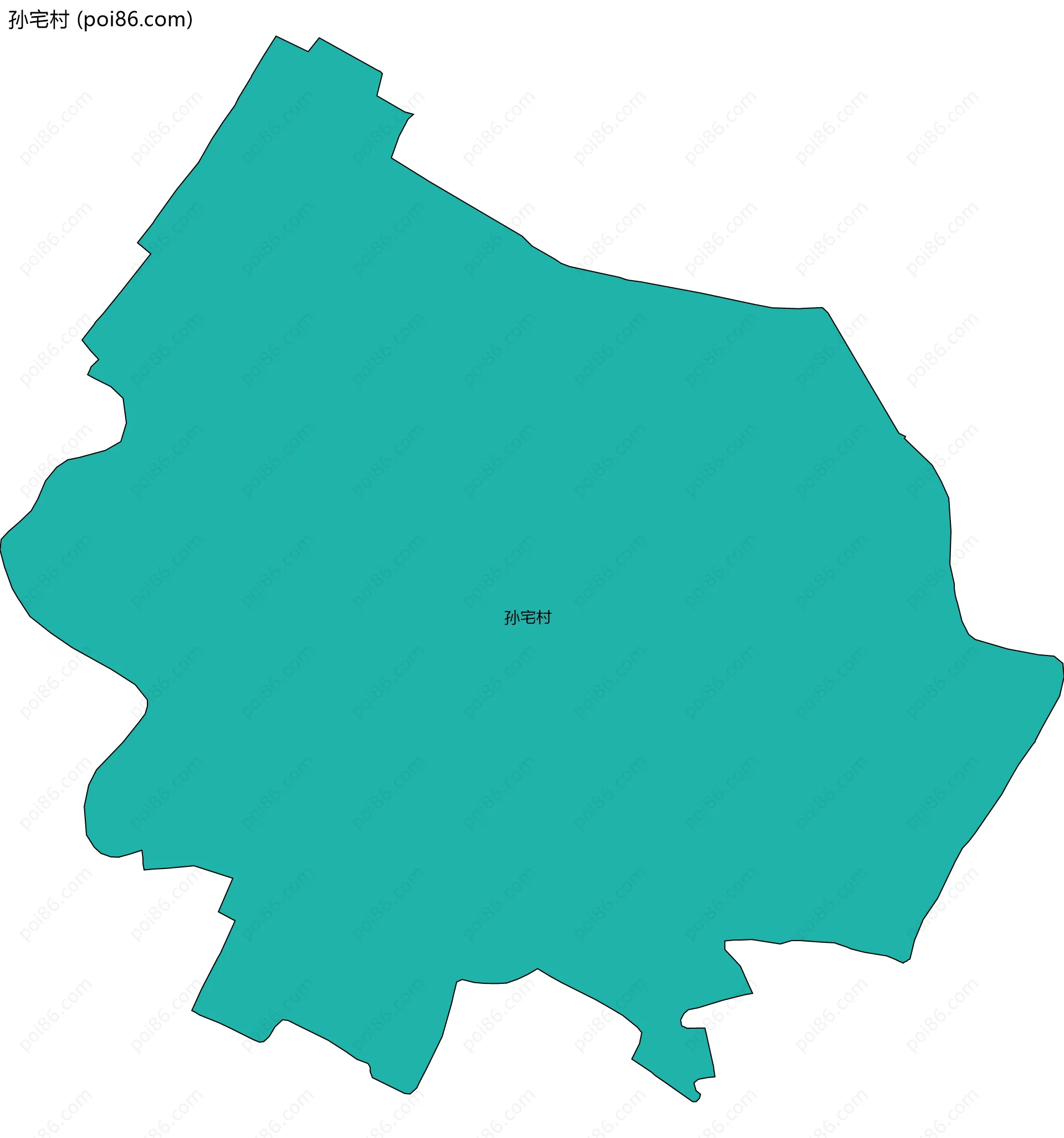 孙宅村边界地图