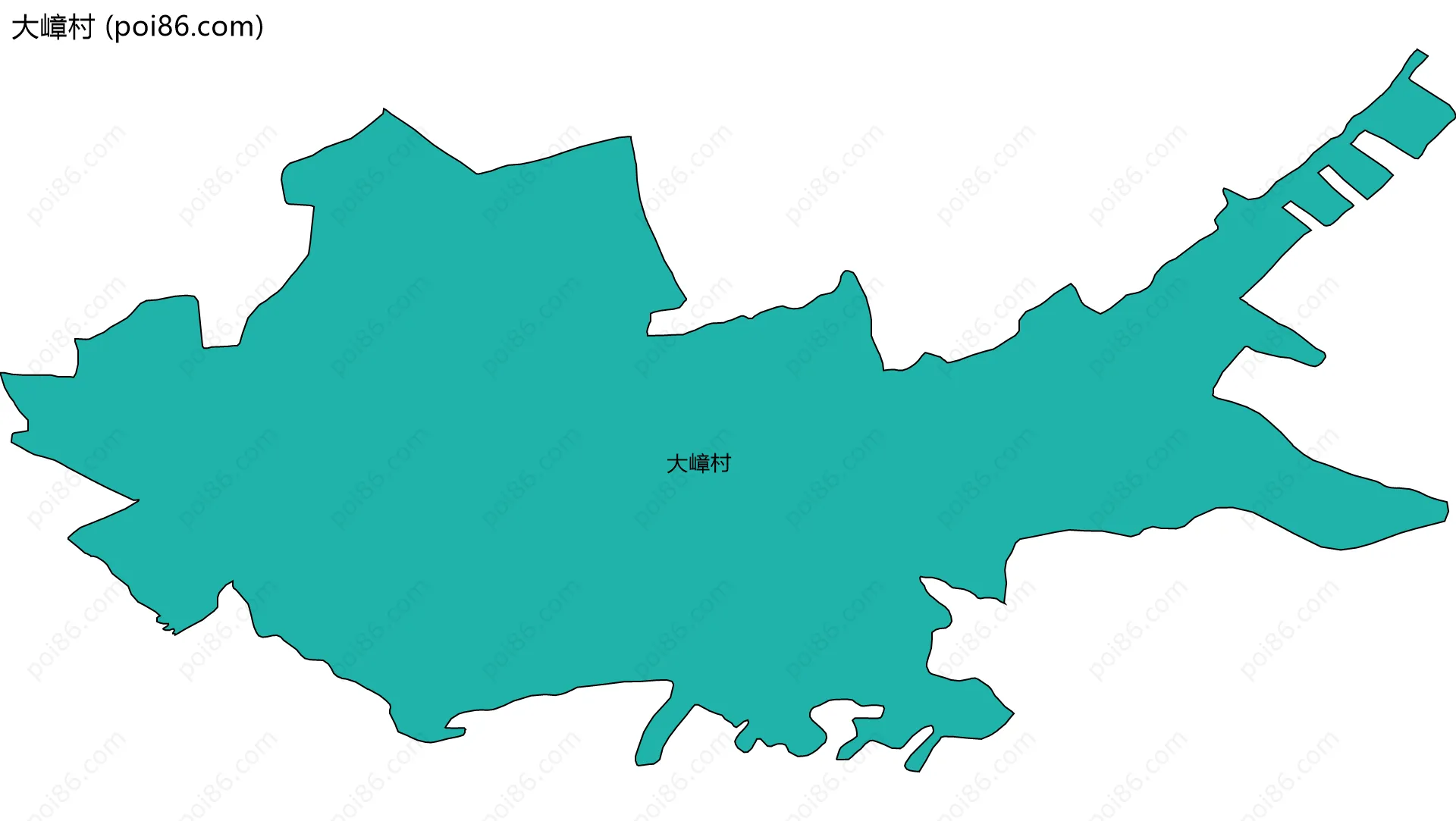 大嶂村边界地图