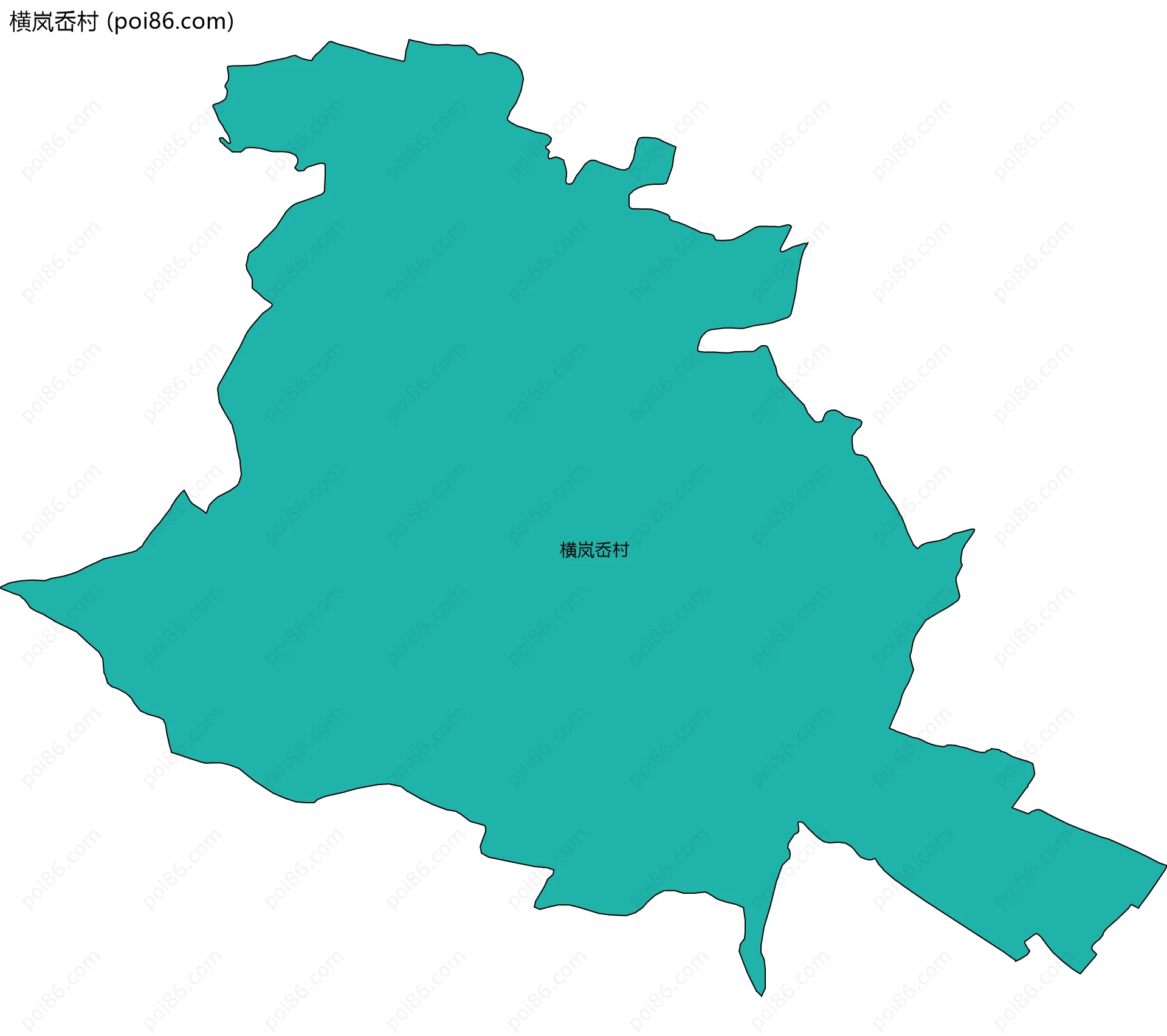 横岚岙村边界地图