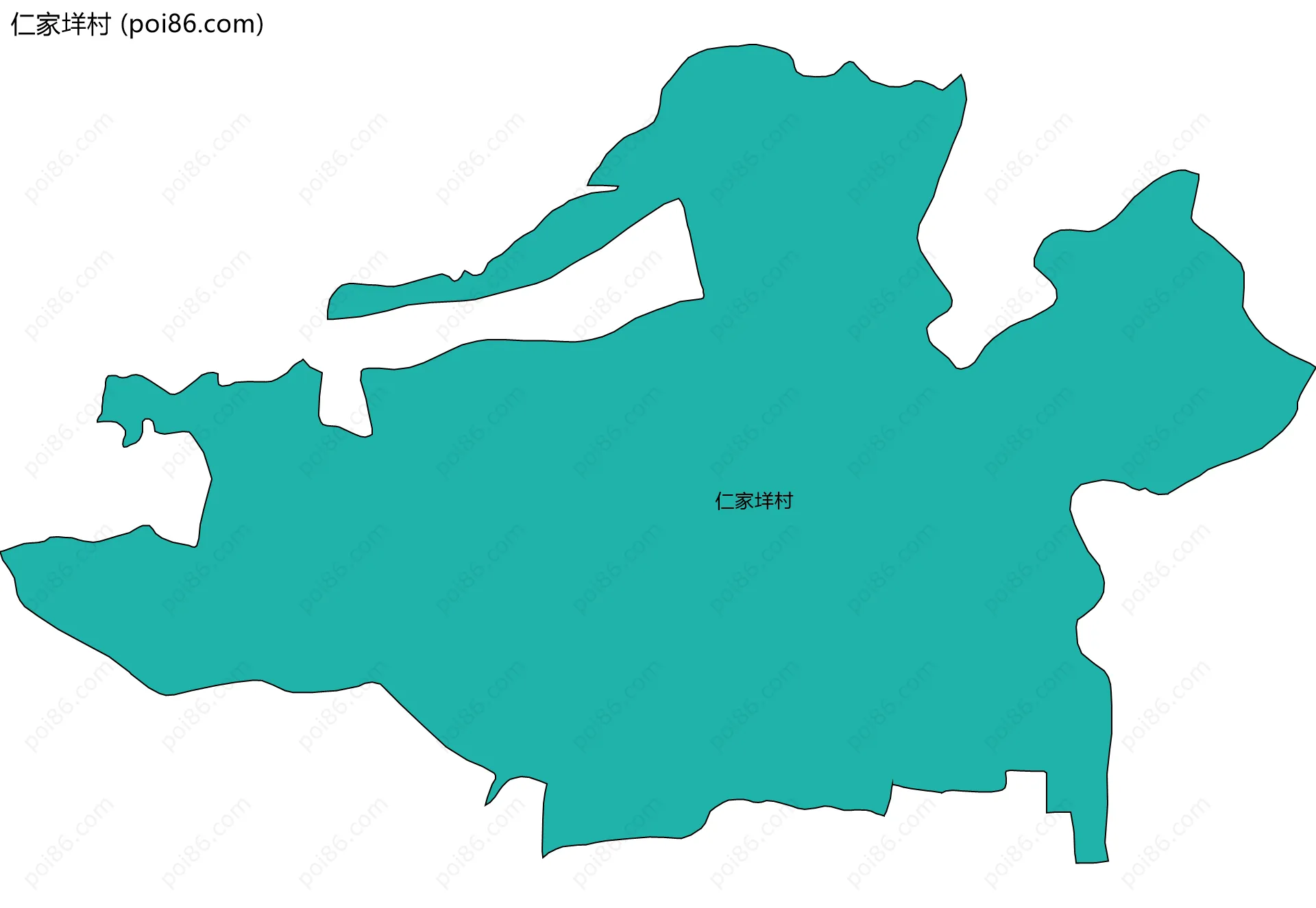 仁家垟村边界地图