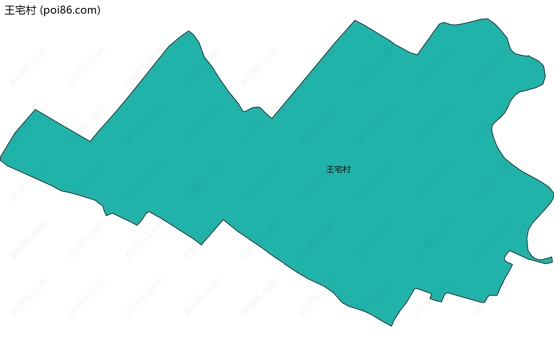 王宅村边界地图