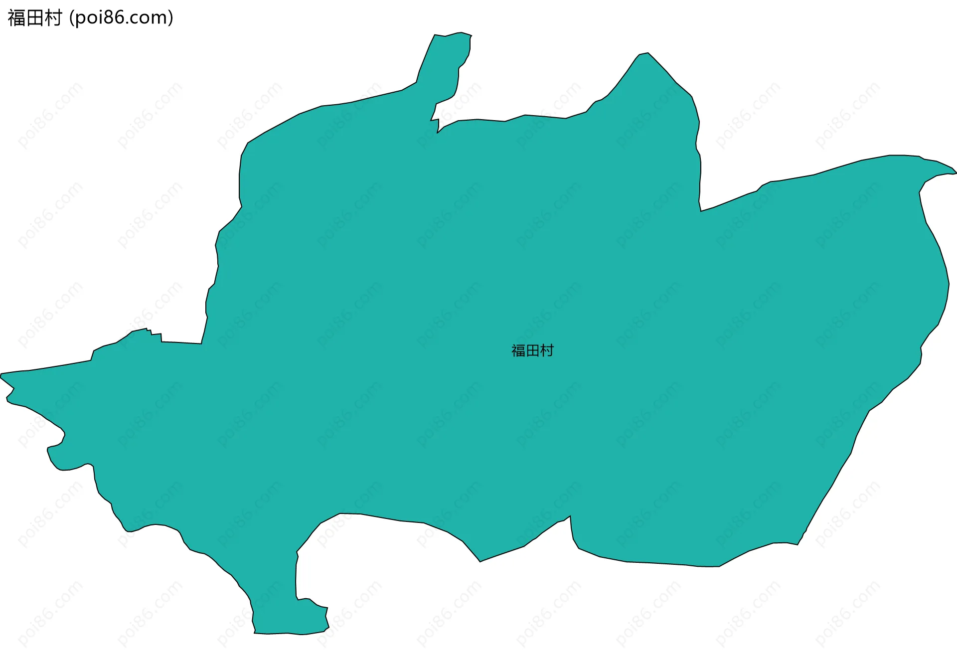 福田村边界地图