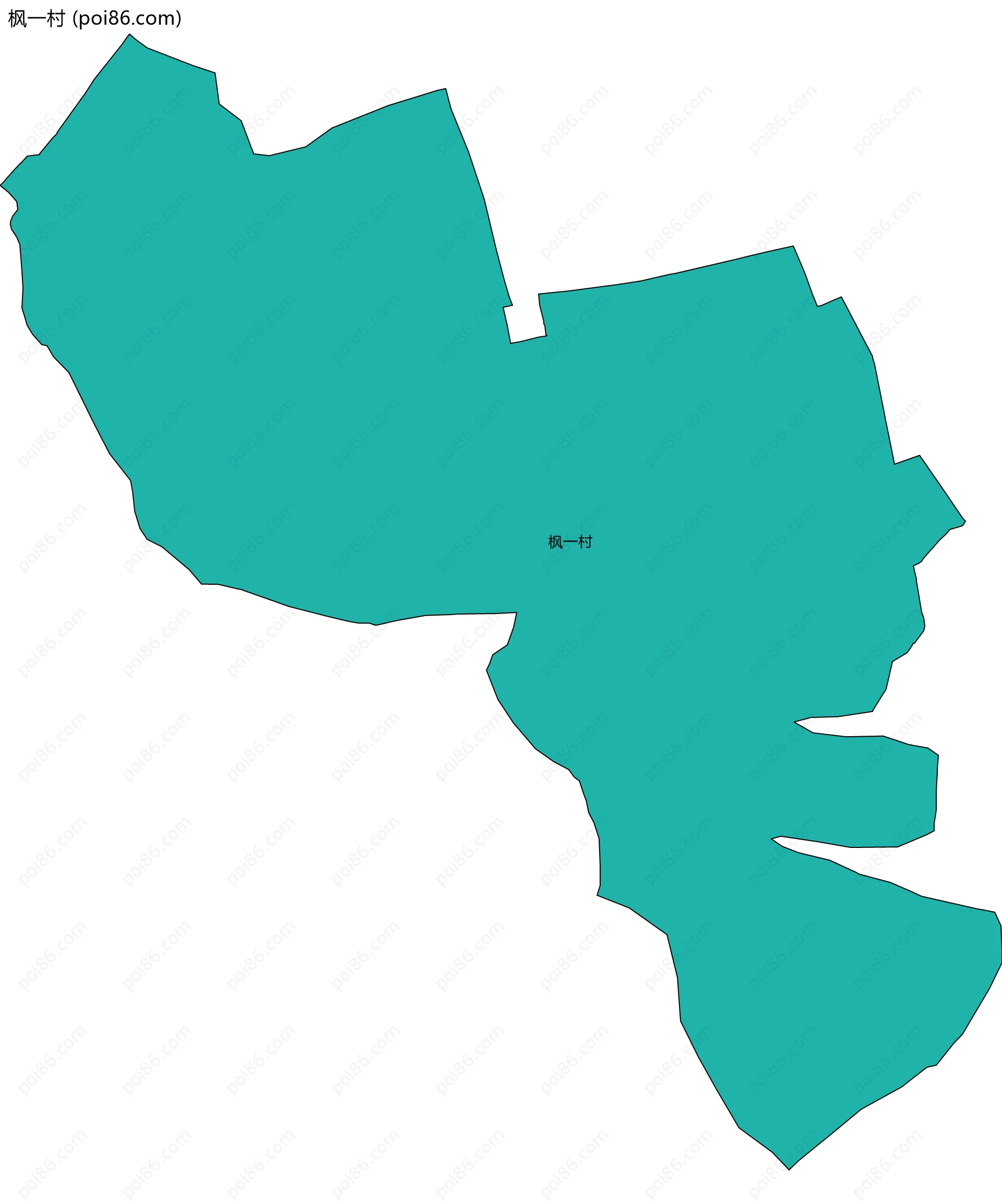 枫一村边界地图