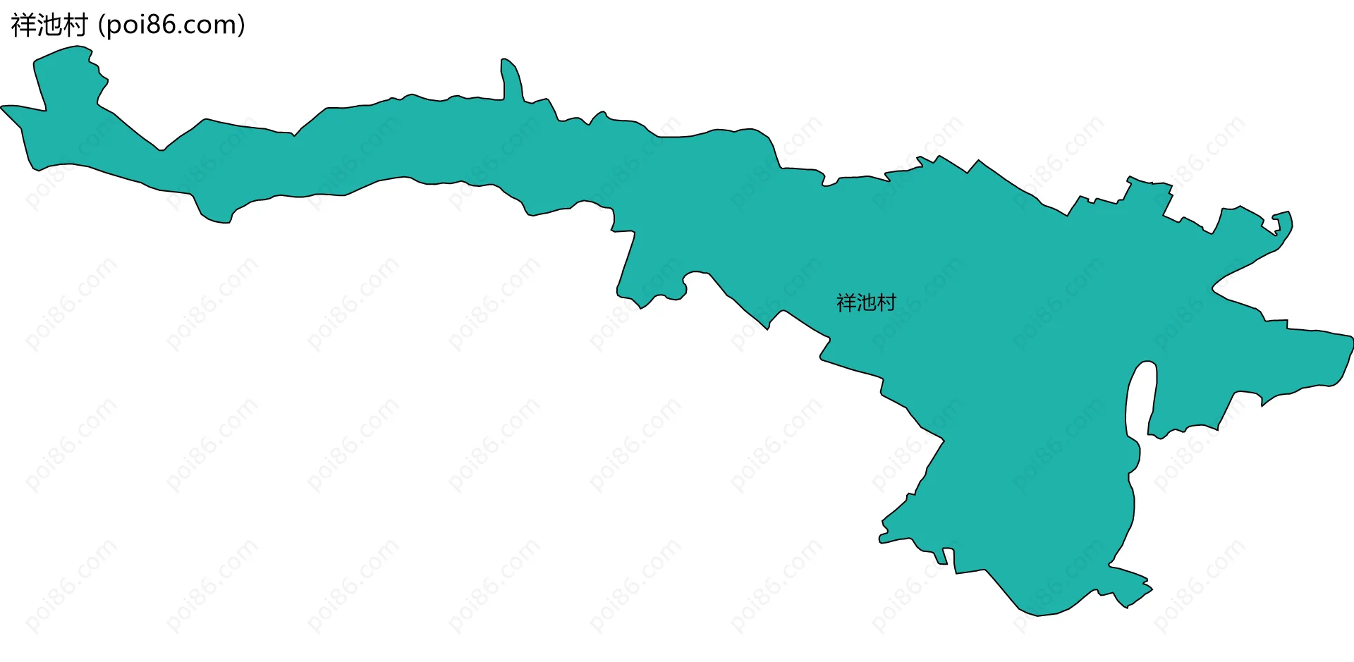 祥池村边界地图
