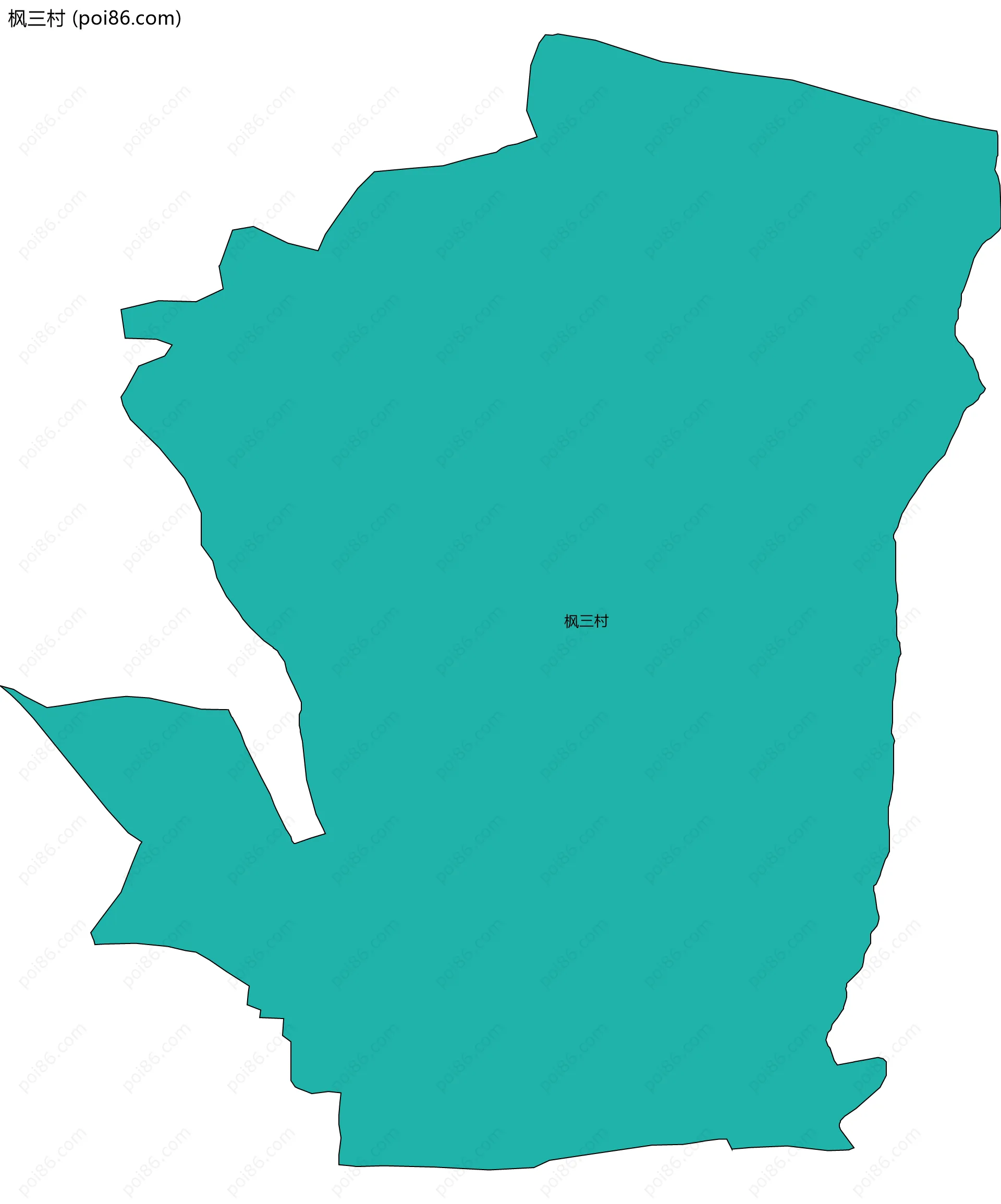 枫三村边界地图