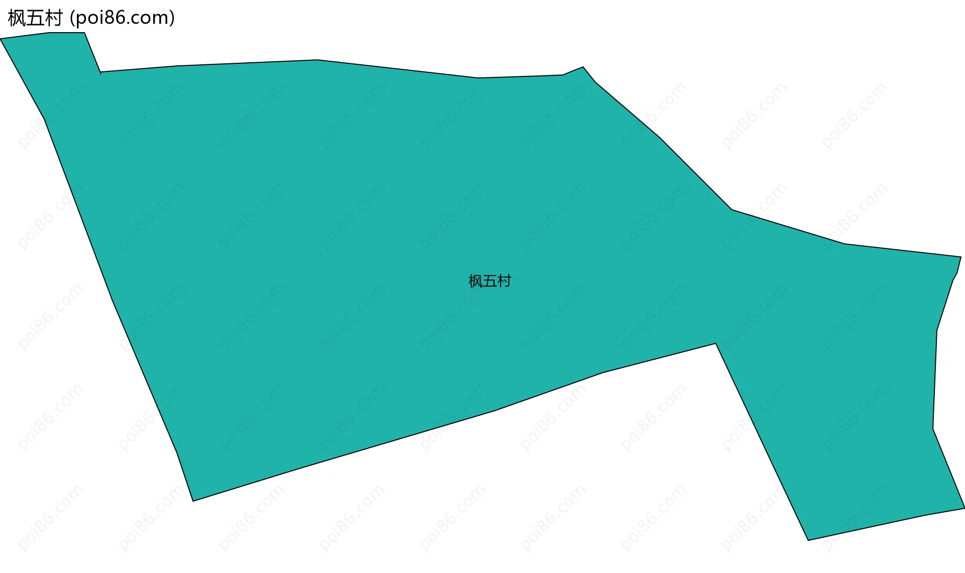 枫五村边界地图