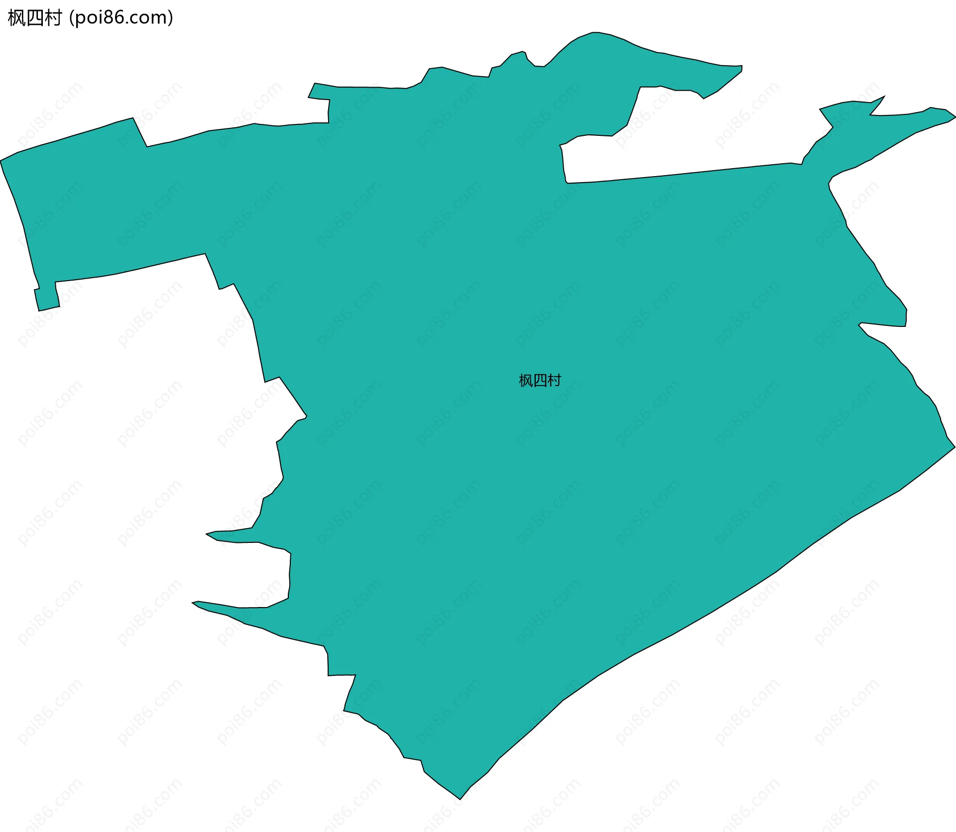 枫四村边界地图