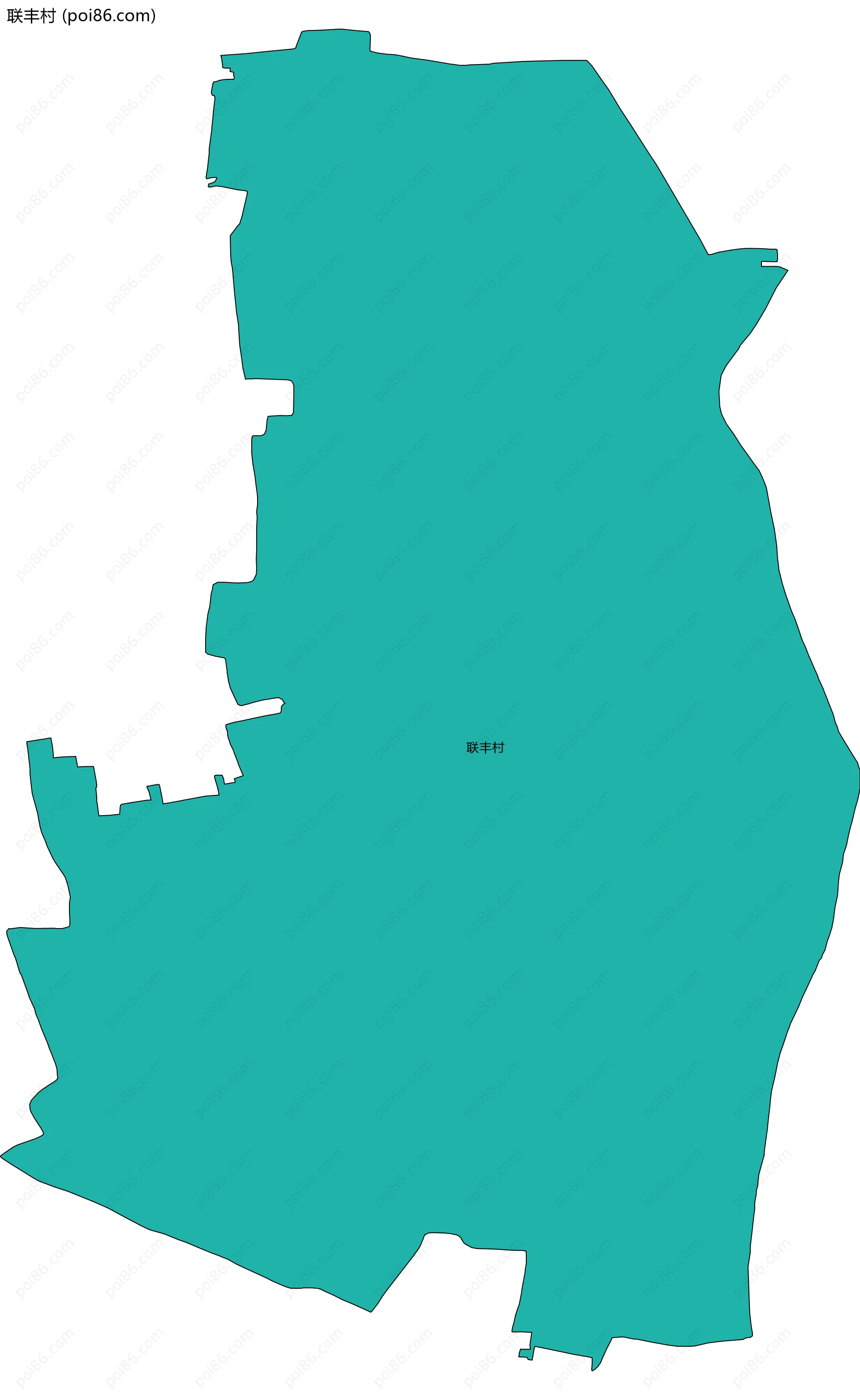 联丰村边界地图