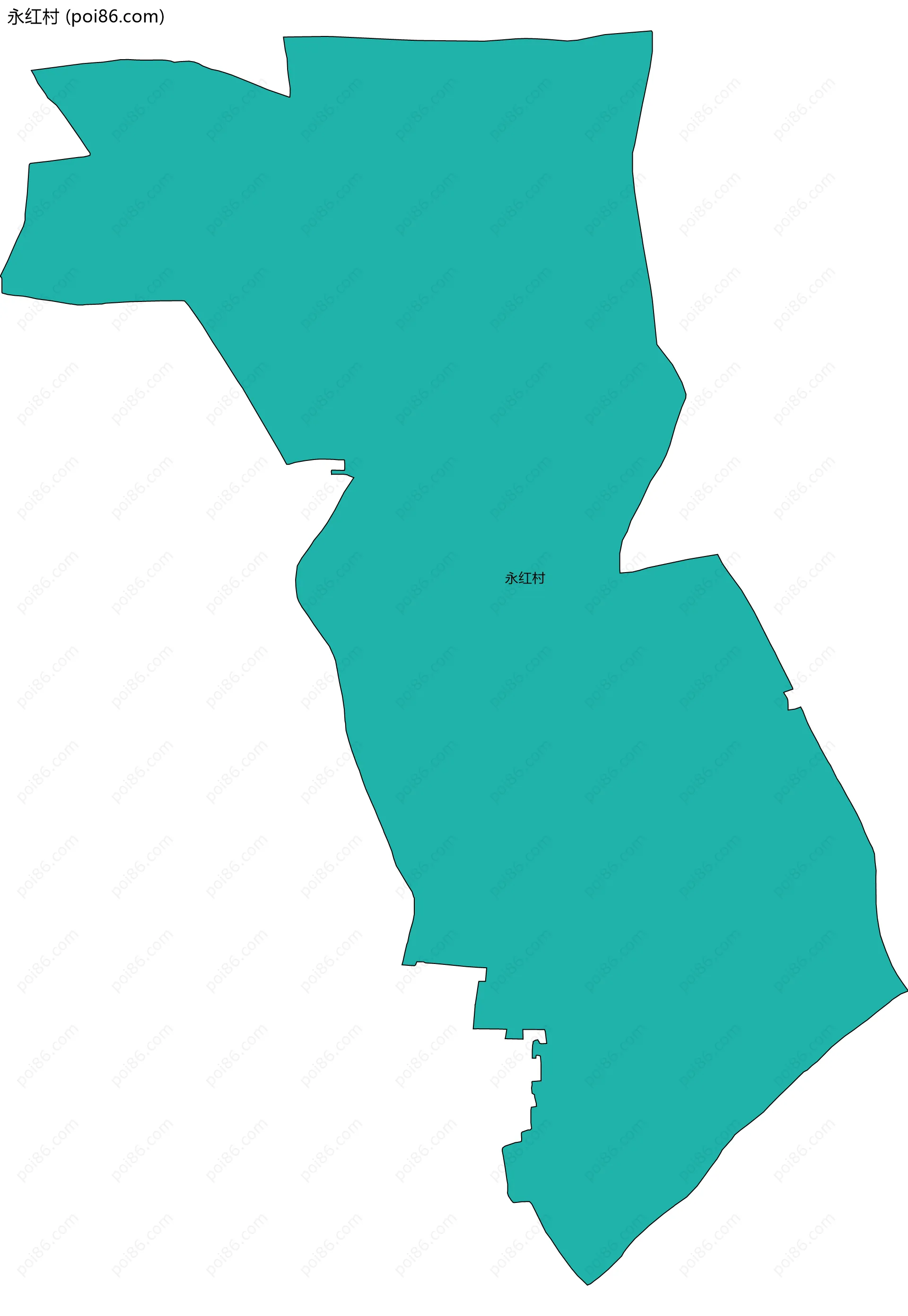 永红村边界地图