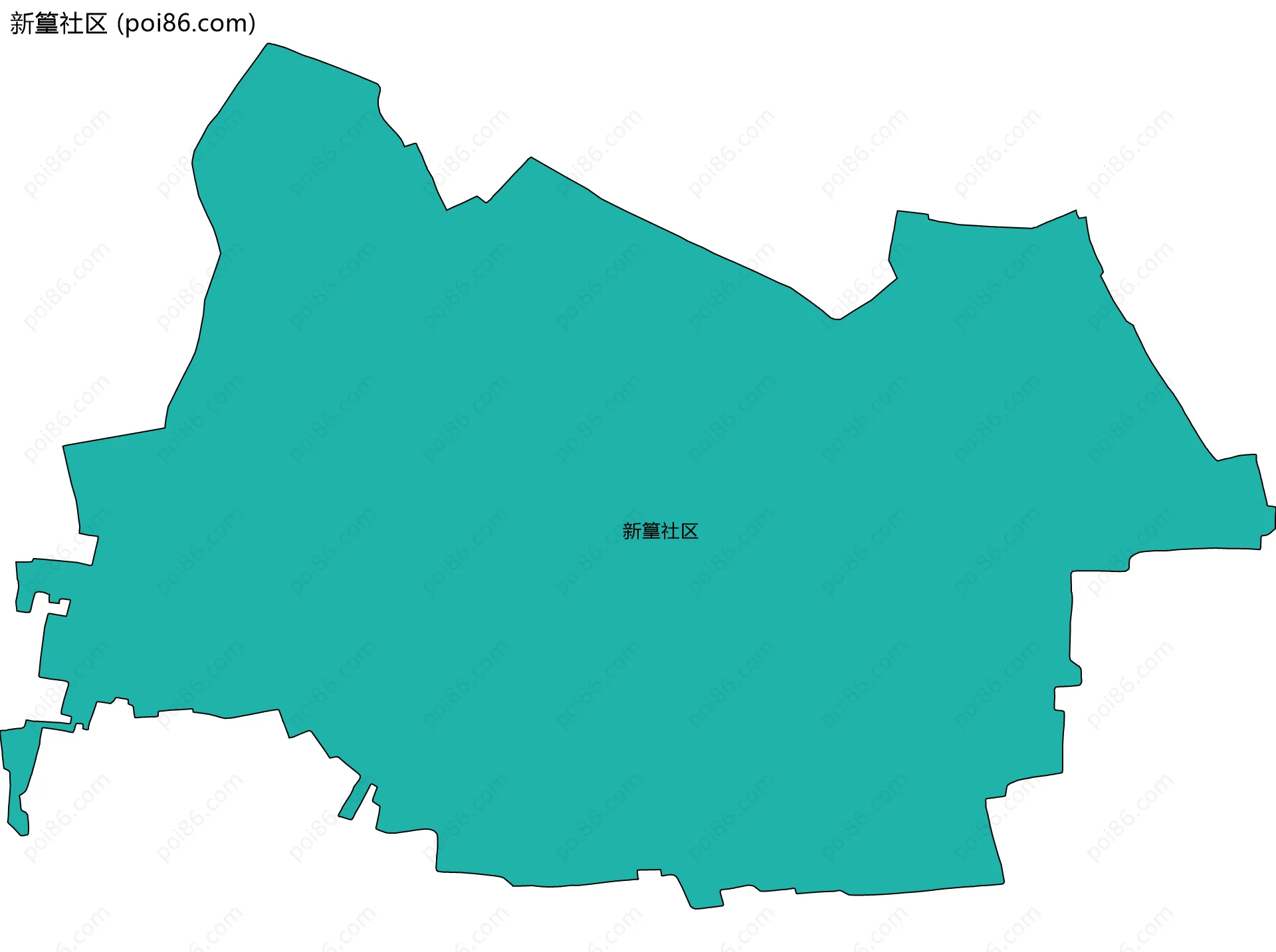 新篁社区边界地图