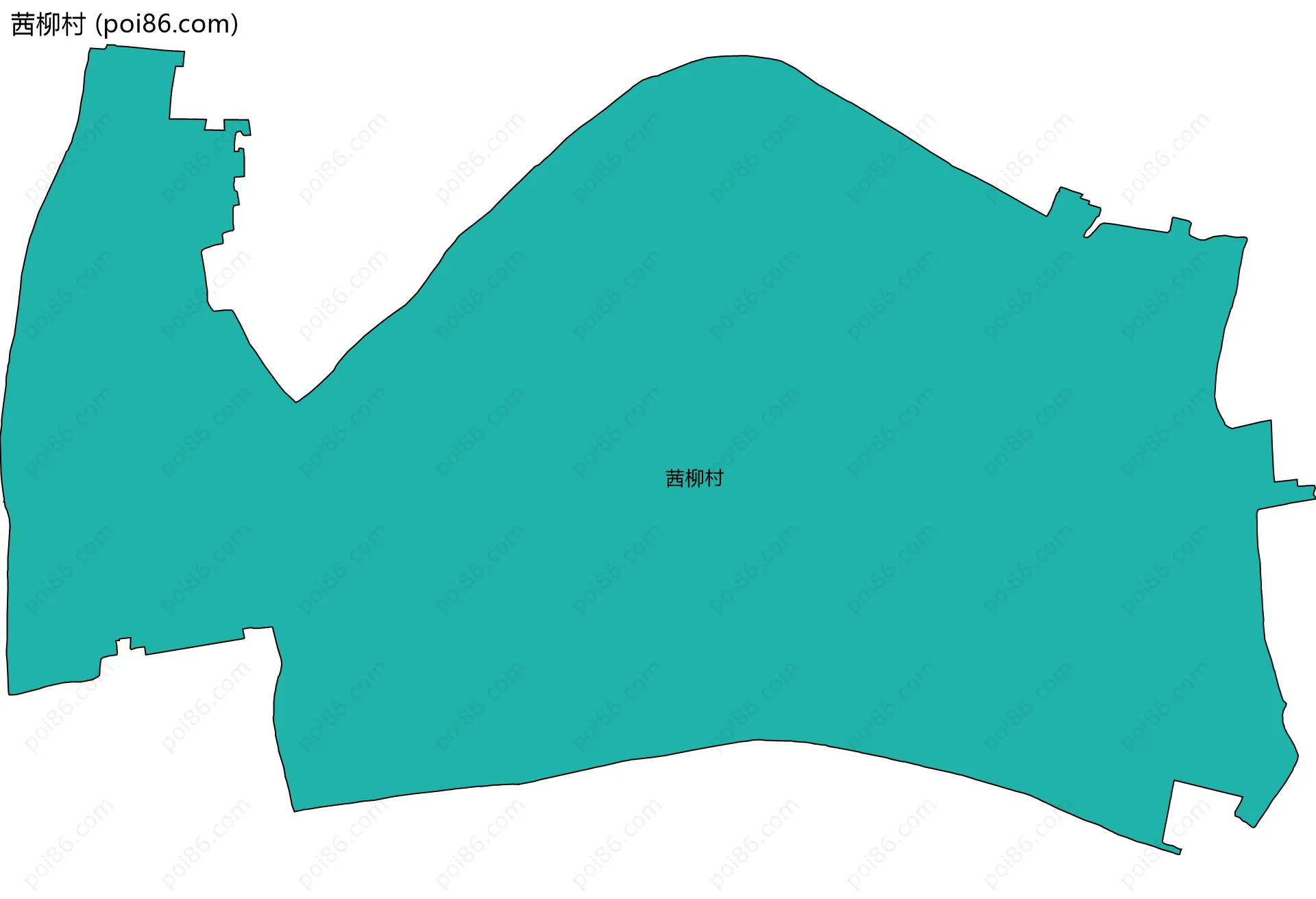 茜柳村边界地图