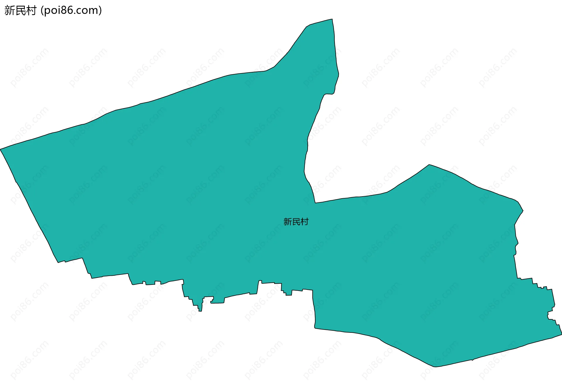 新民村边界地图