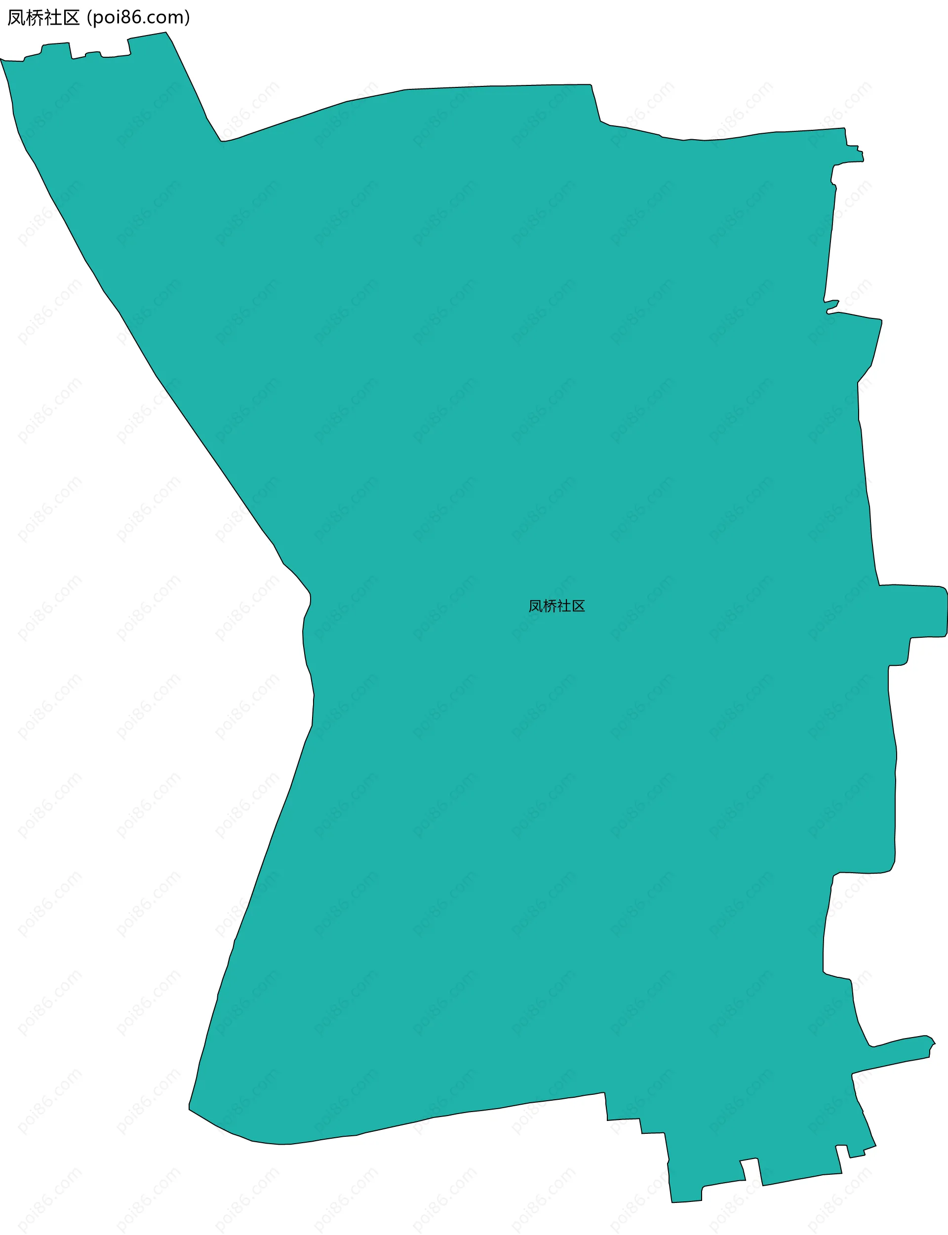 凤桥社区边界地图