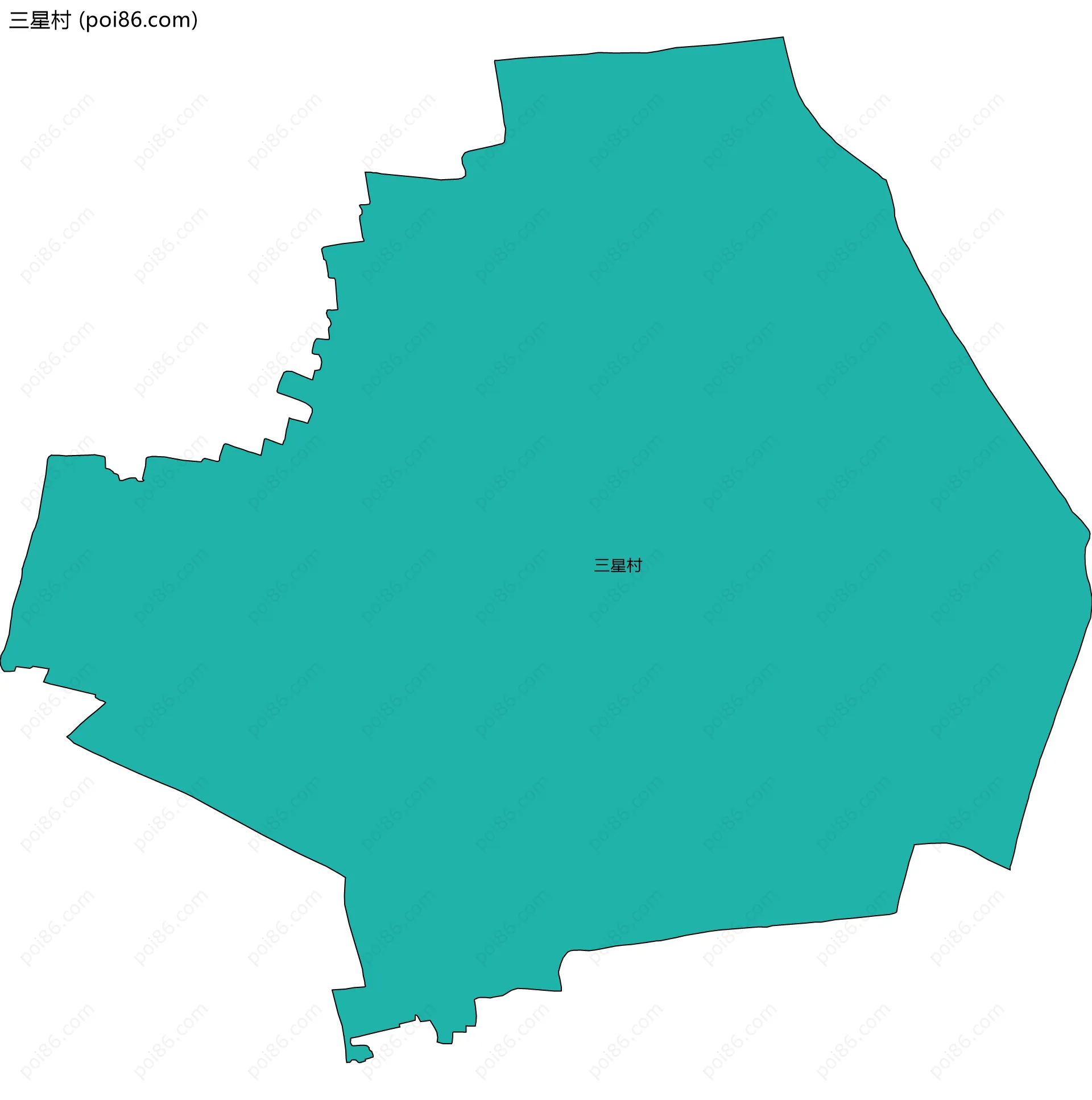 三星村边界地图