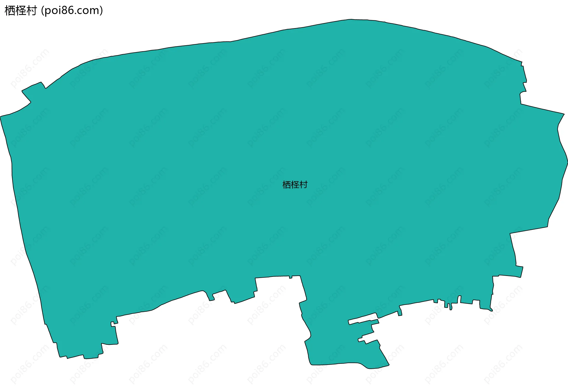 栖柽村边界地图