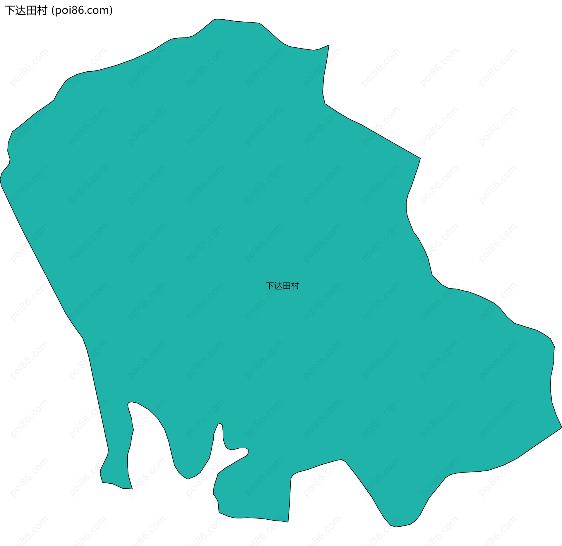 下达田村边界地图